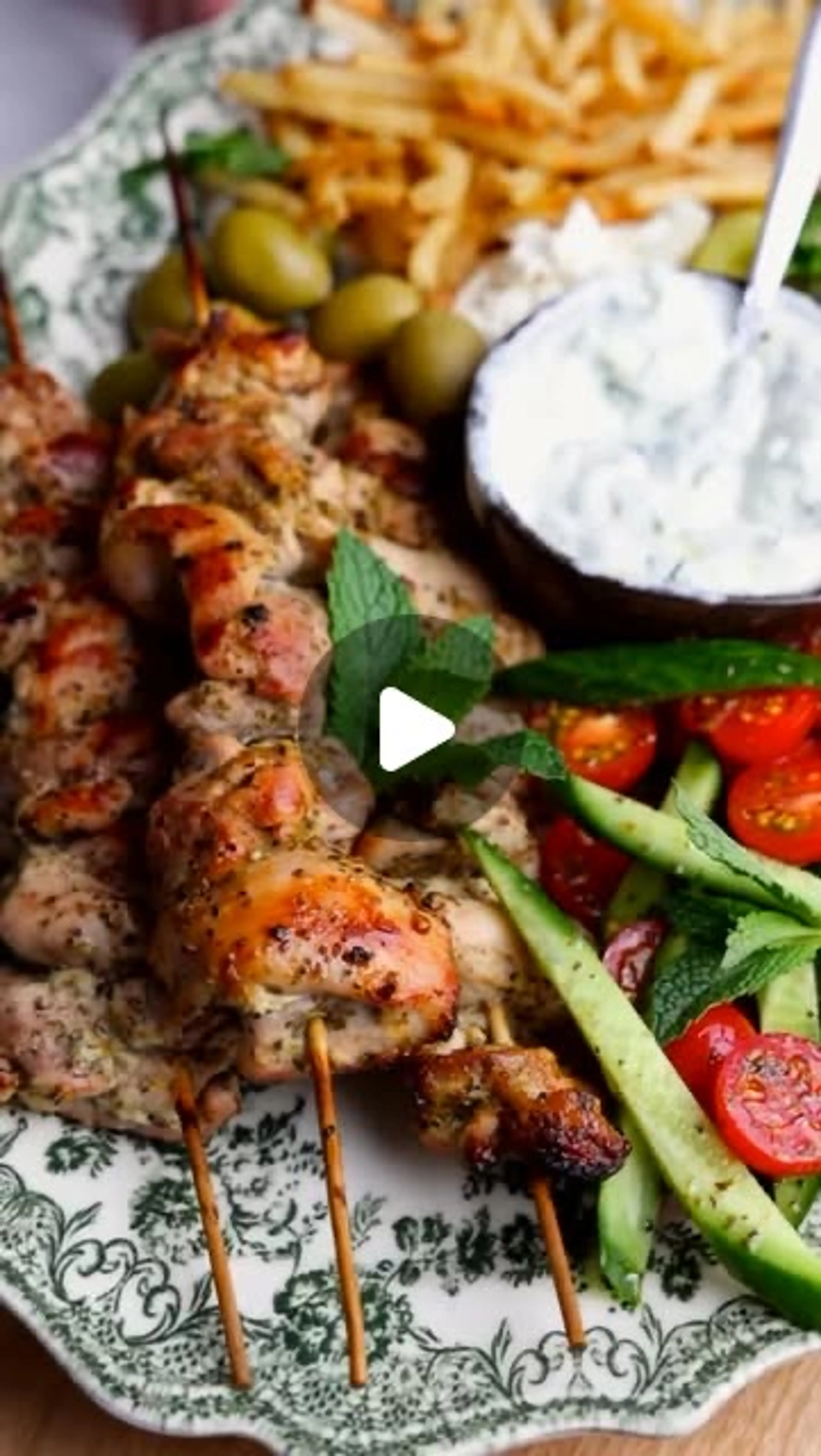 Grilled Chicken Souvlaki Platter