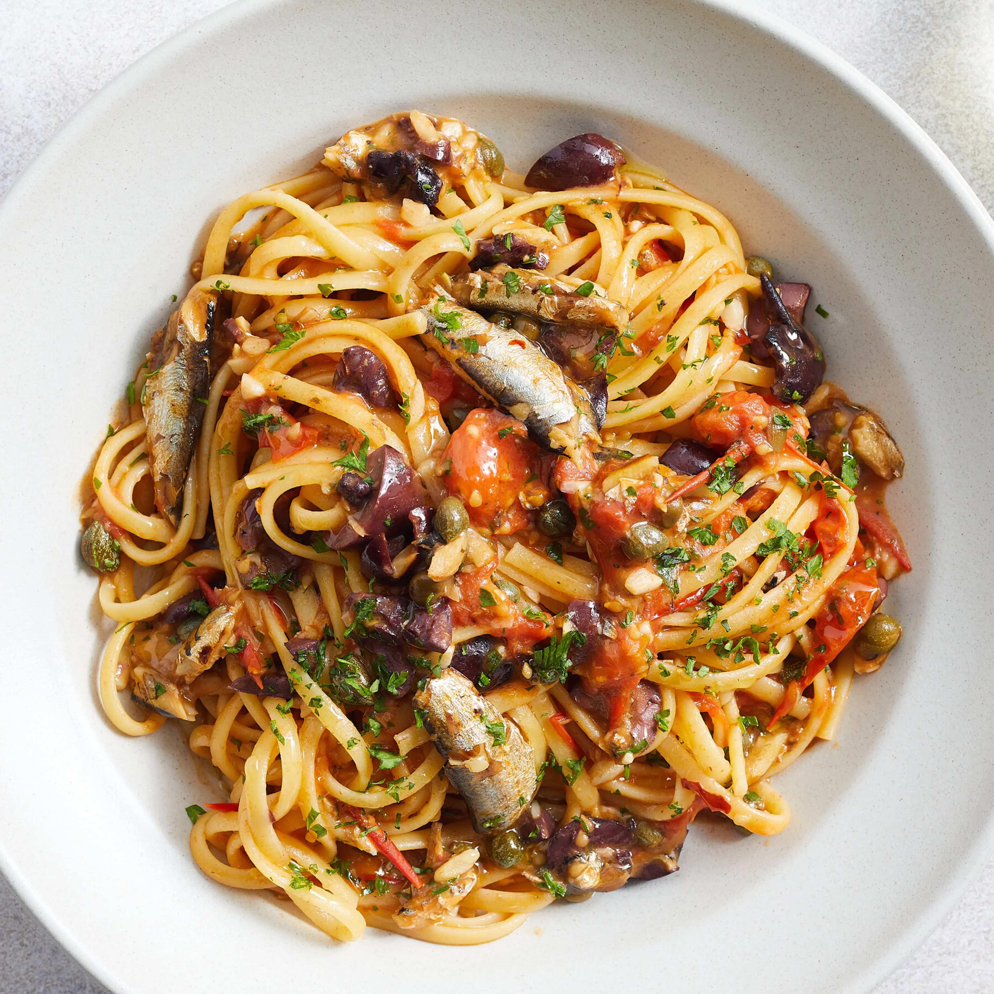 Sardine Pasta Puttanesca