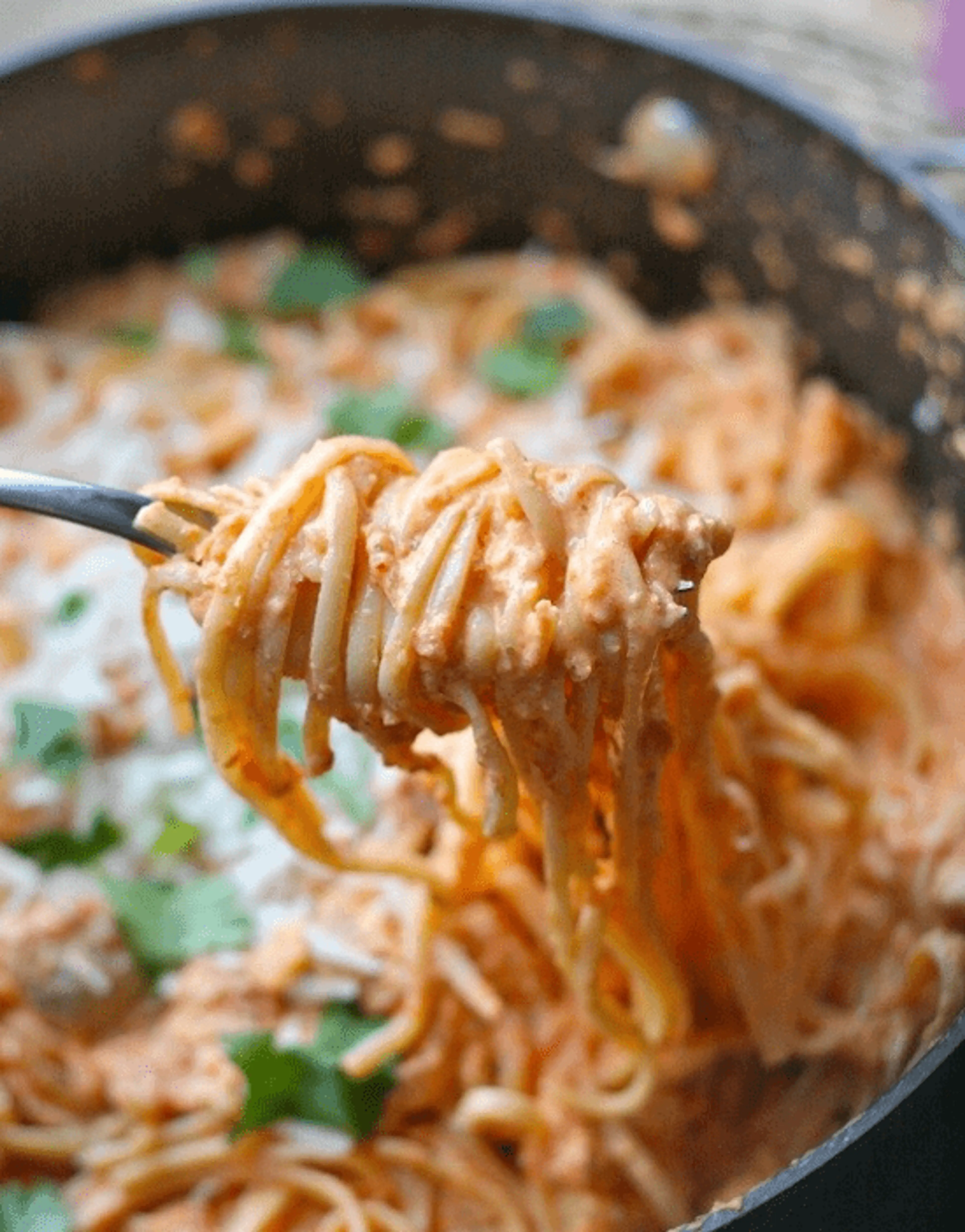 Roasted Red Pepper & Goat Cheese Alfredo
