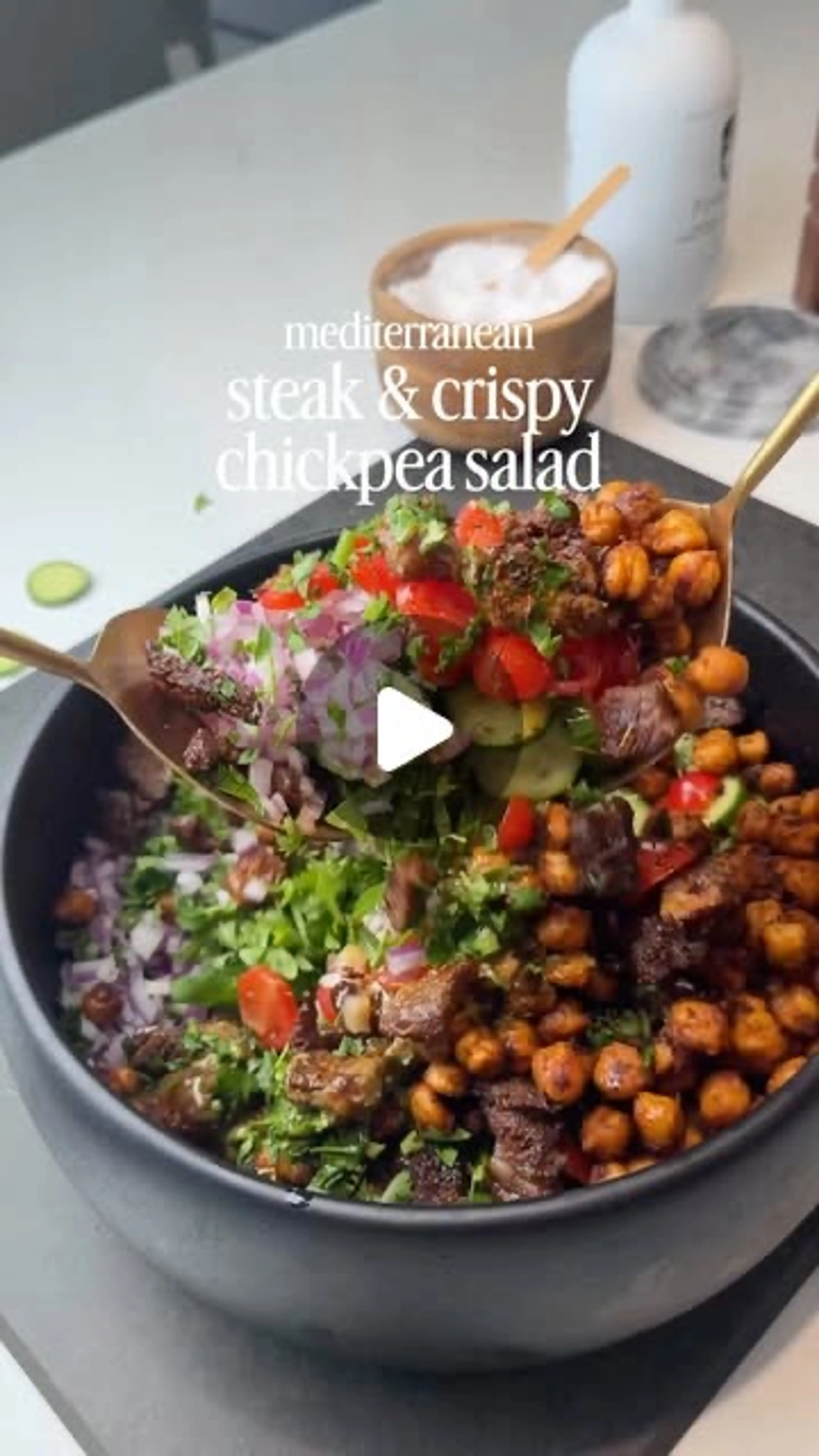 Mediterranean Steak & Crispy Chickpeas