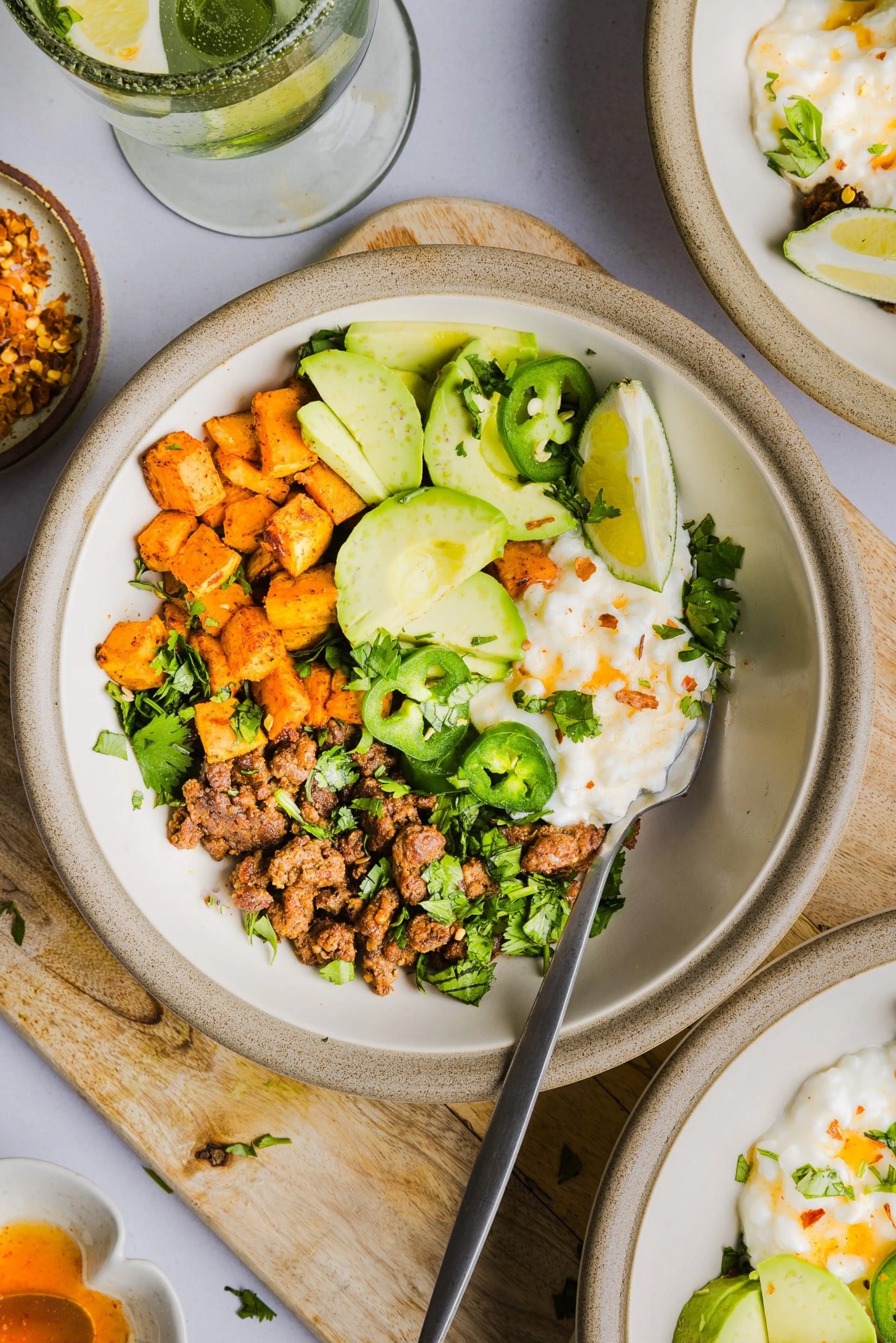 Viral Cottage Cheese Sweet Potato Ground Beef Bowls
