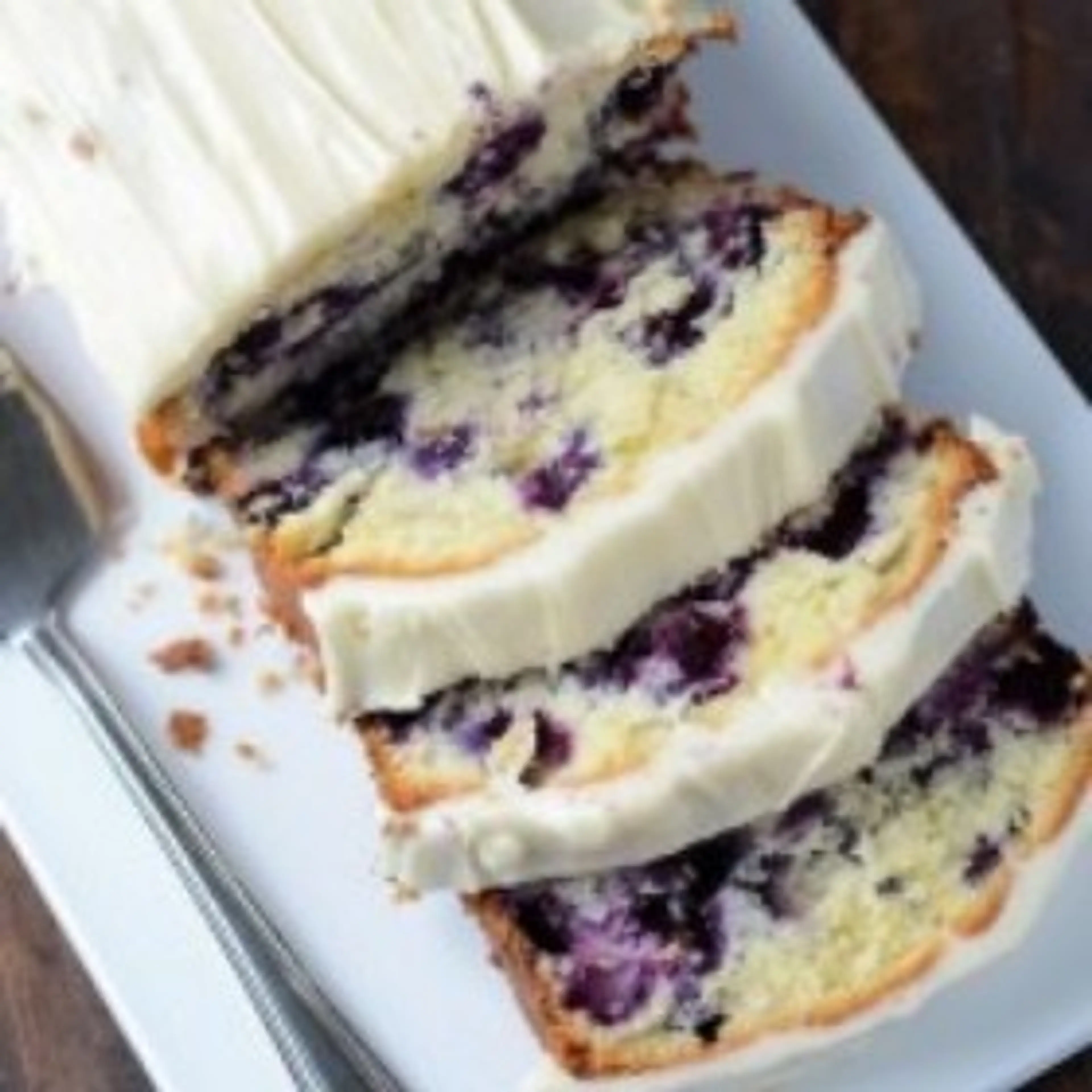 Blueberry Lime Pound Cake with Cream Cheese Frosting