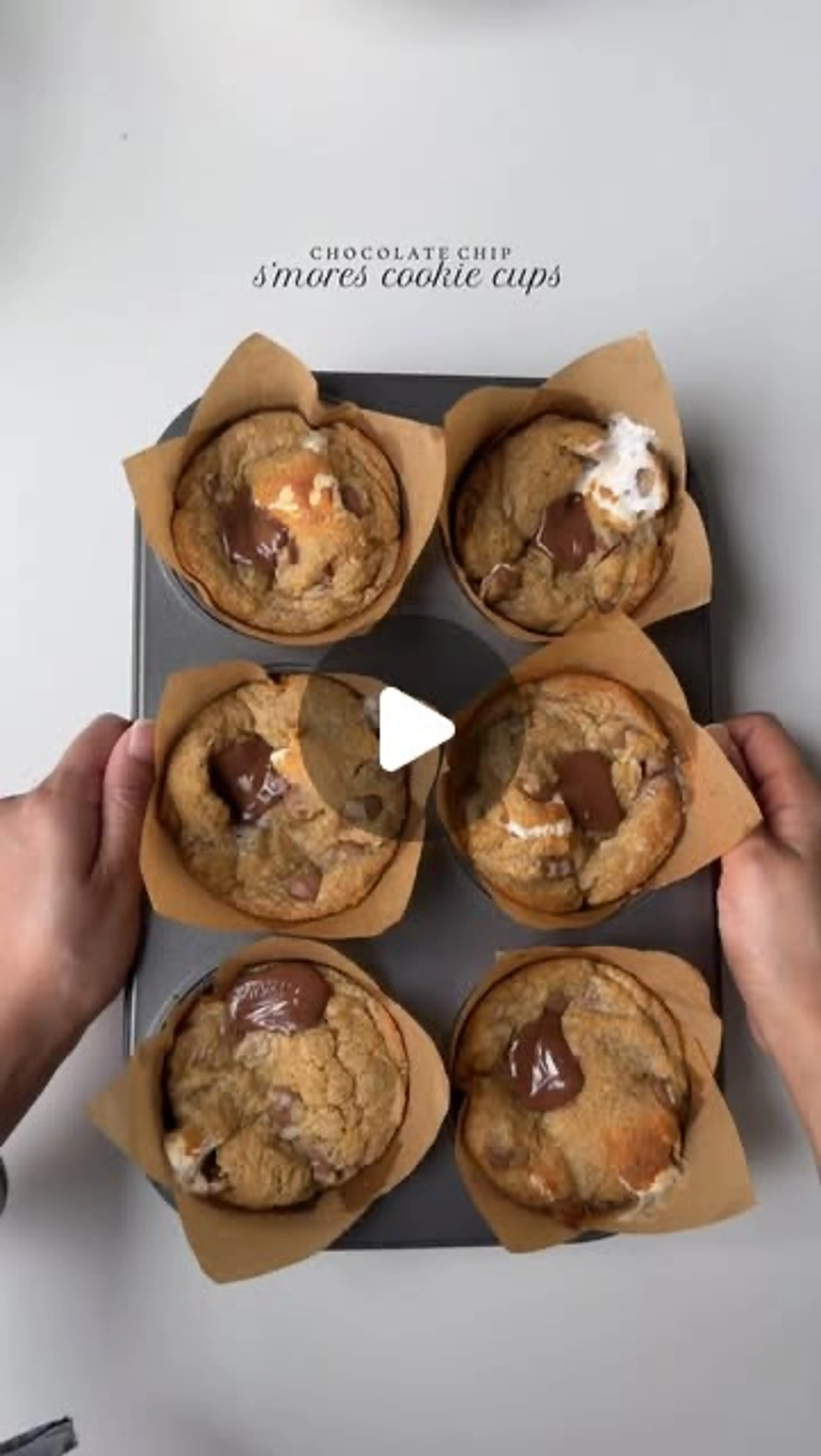 Chocolate Chip S’mores Cookie Cups