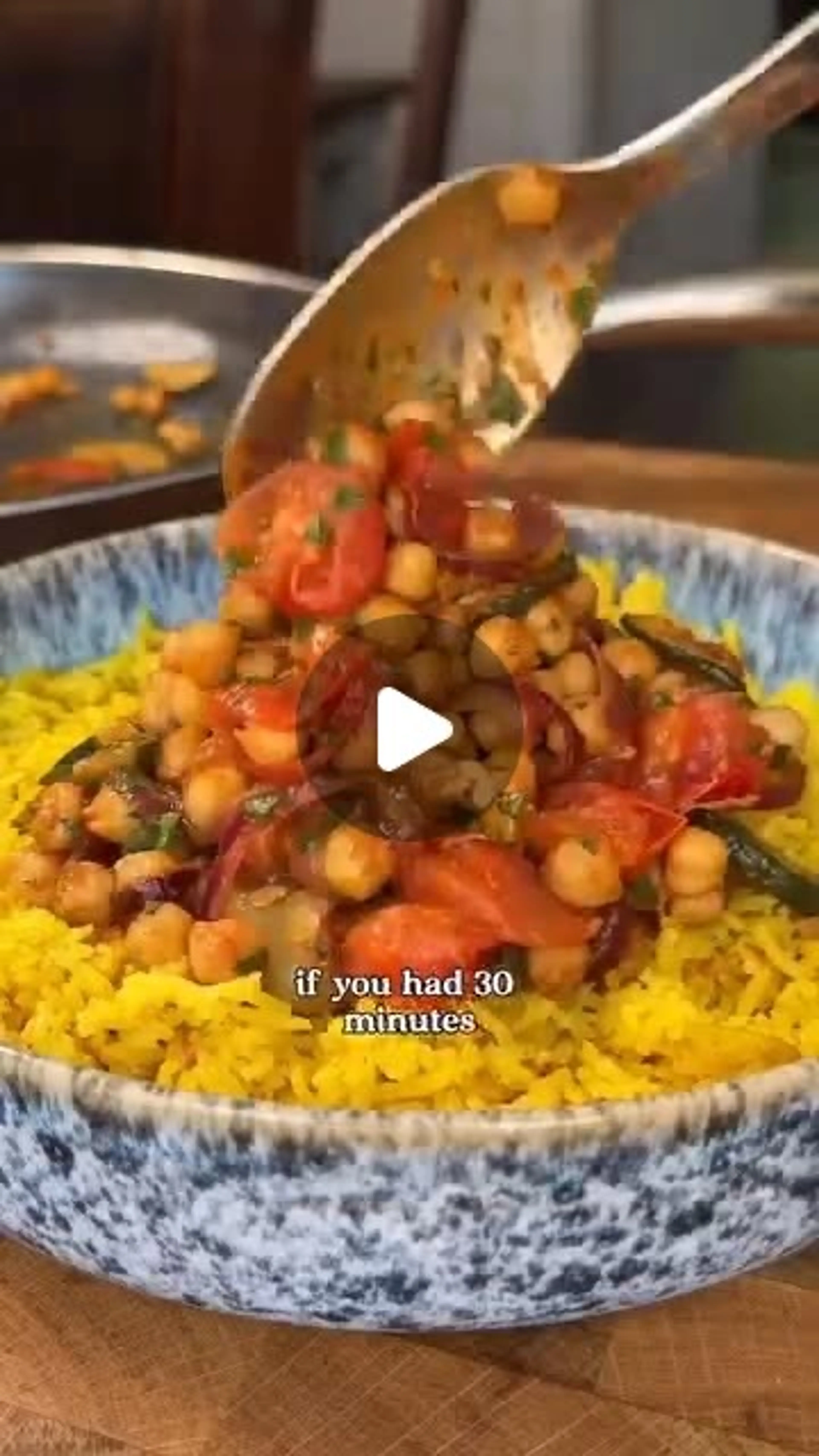Harissa Chickpeas with Turmeric Rice