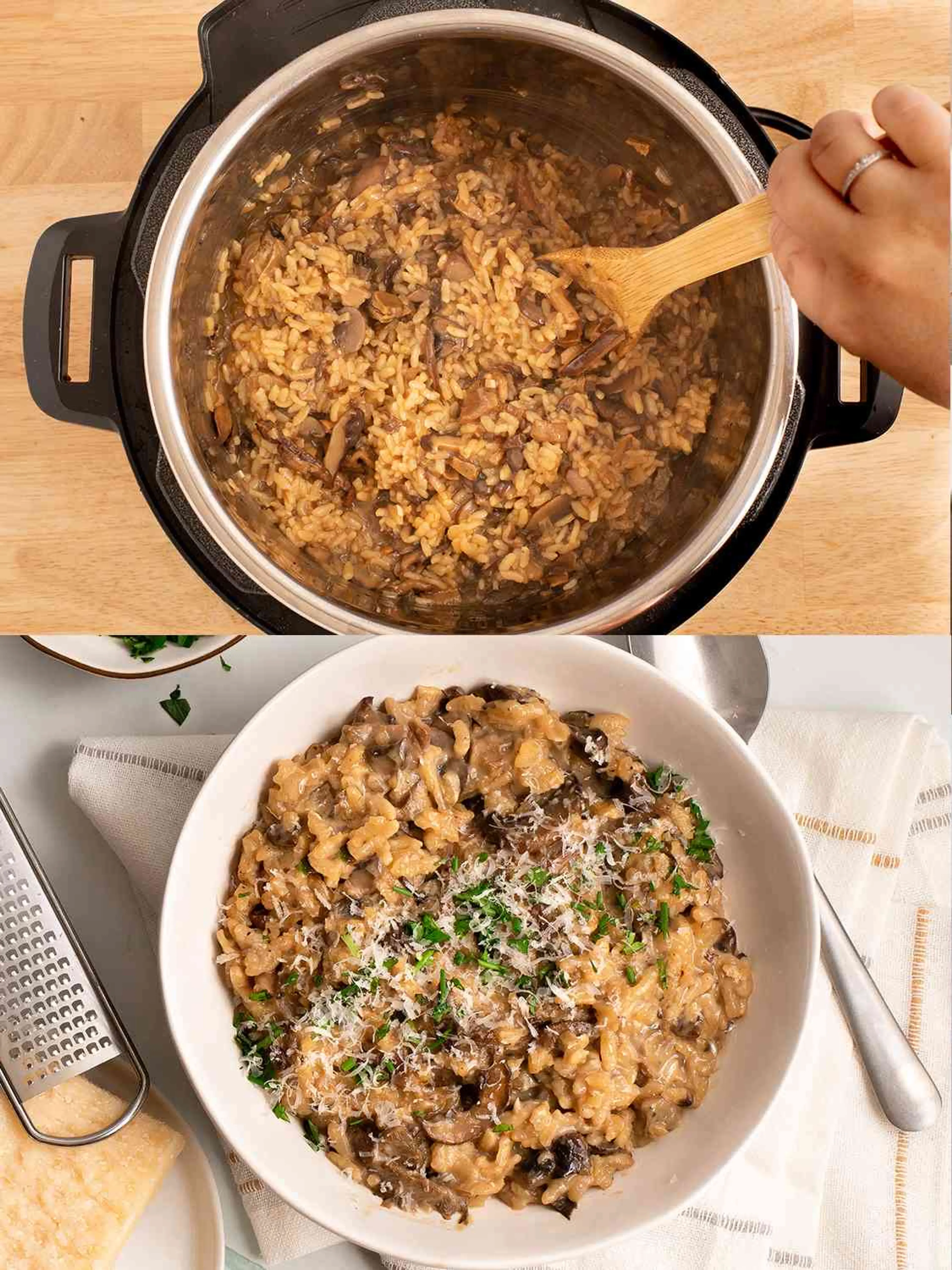 Pressure Cooker Mushroom Risotto Recipe