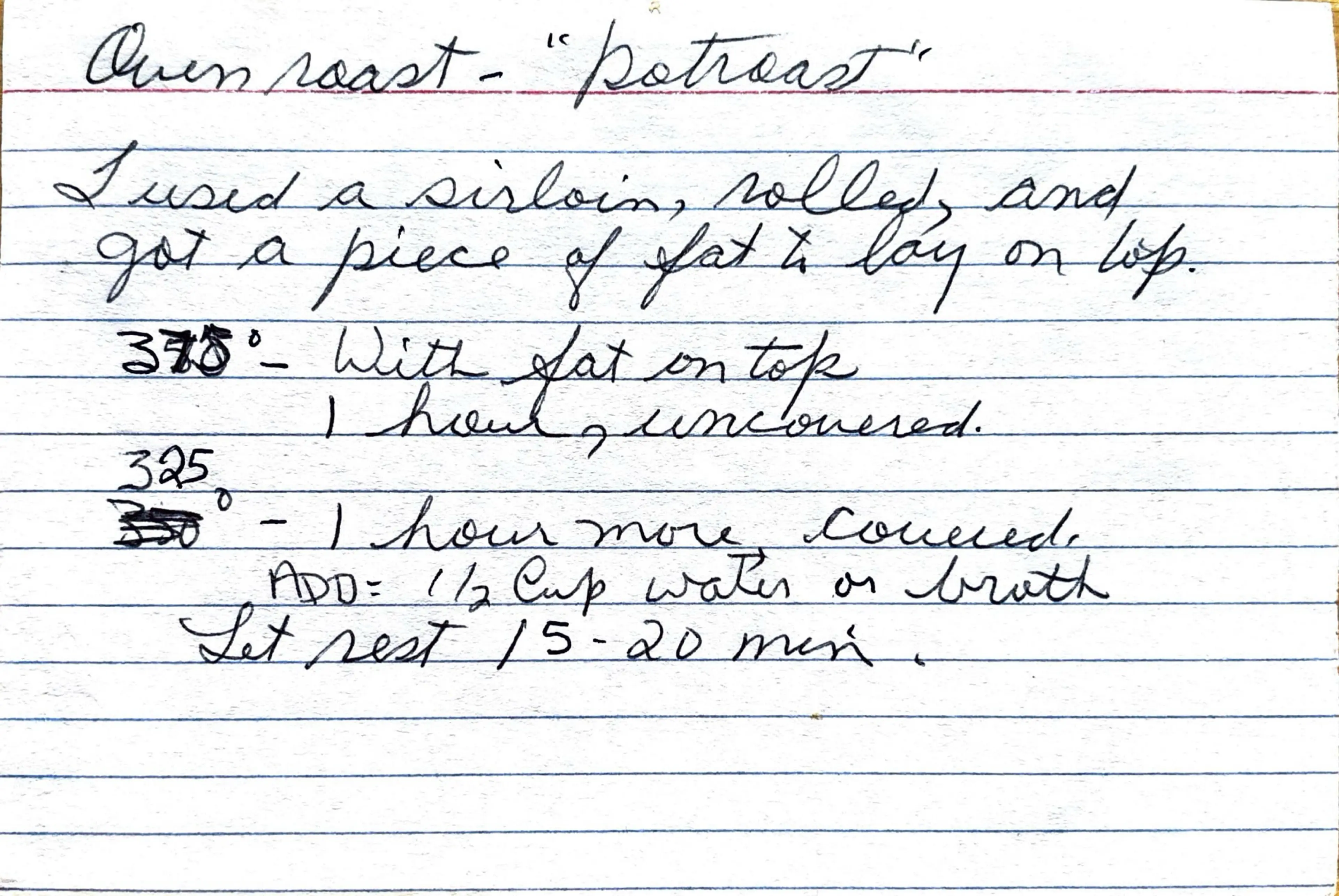 Oven roast - "potroast"