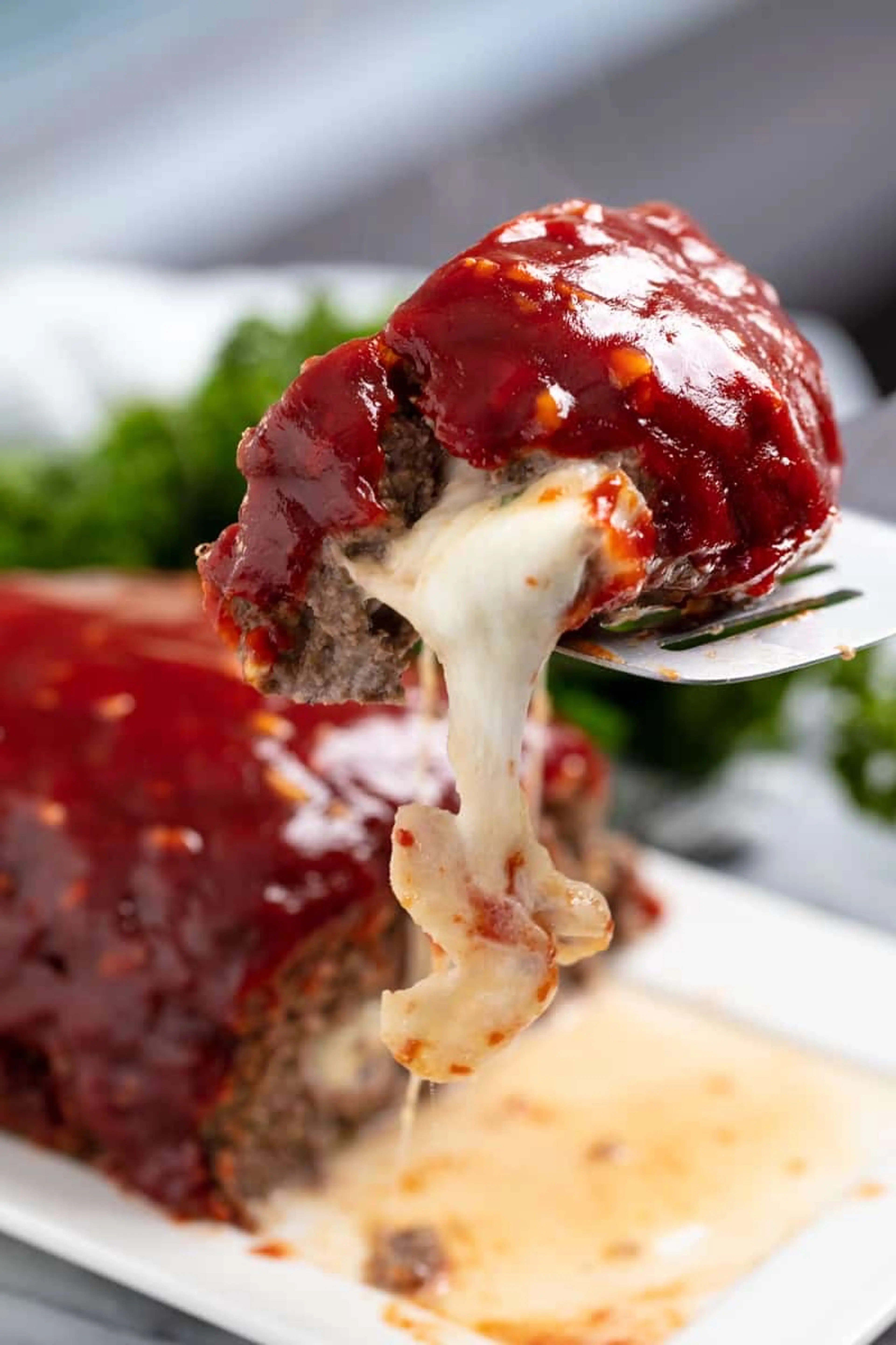 Mozzarella Stuffed Meatloaf