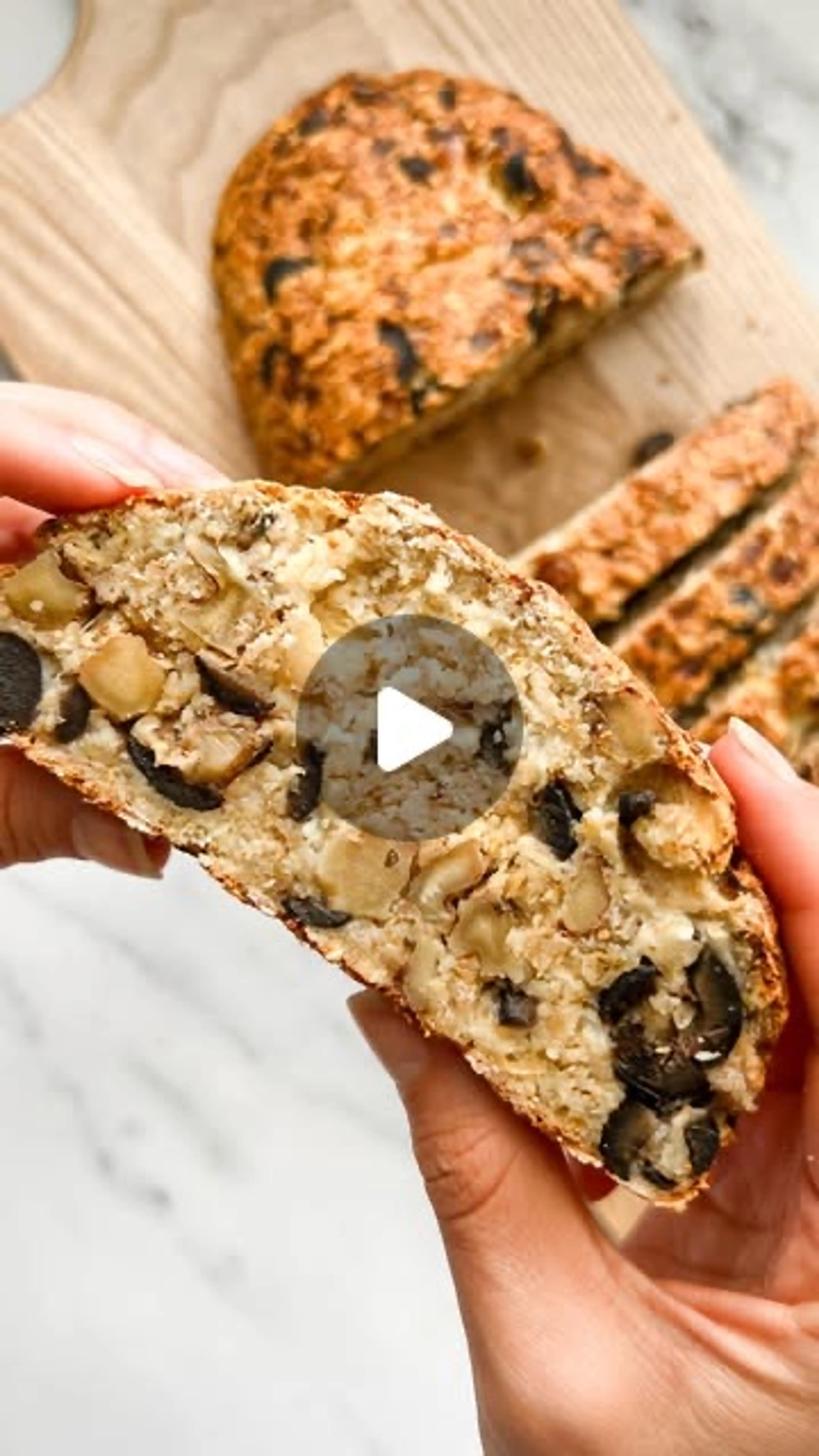 Olive & Walnut Cottage Cheese Bread