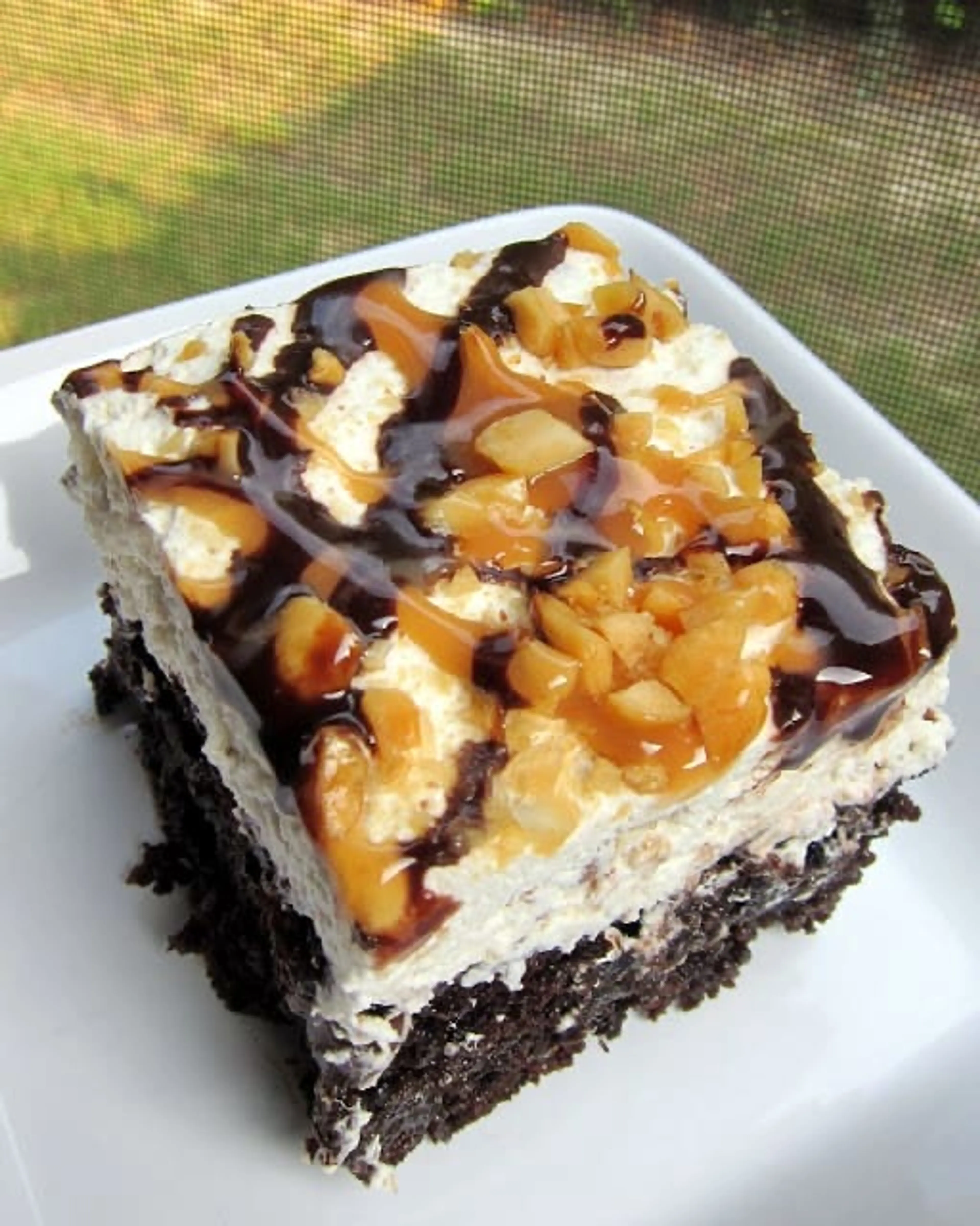 Snickers Poke Cake