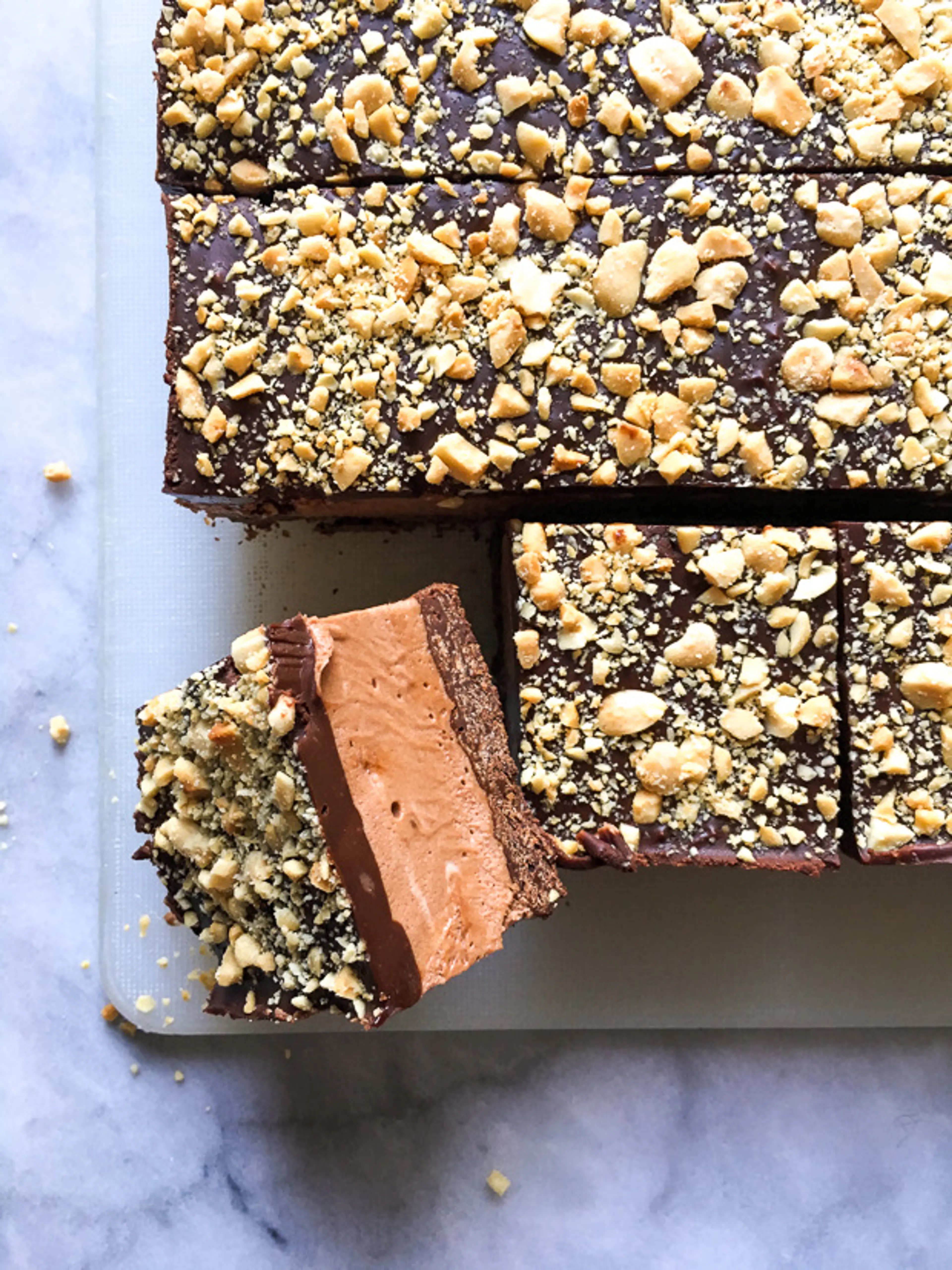 Chocolate Mousse Bars with Feuilletine Crunch
