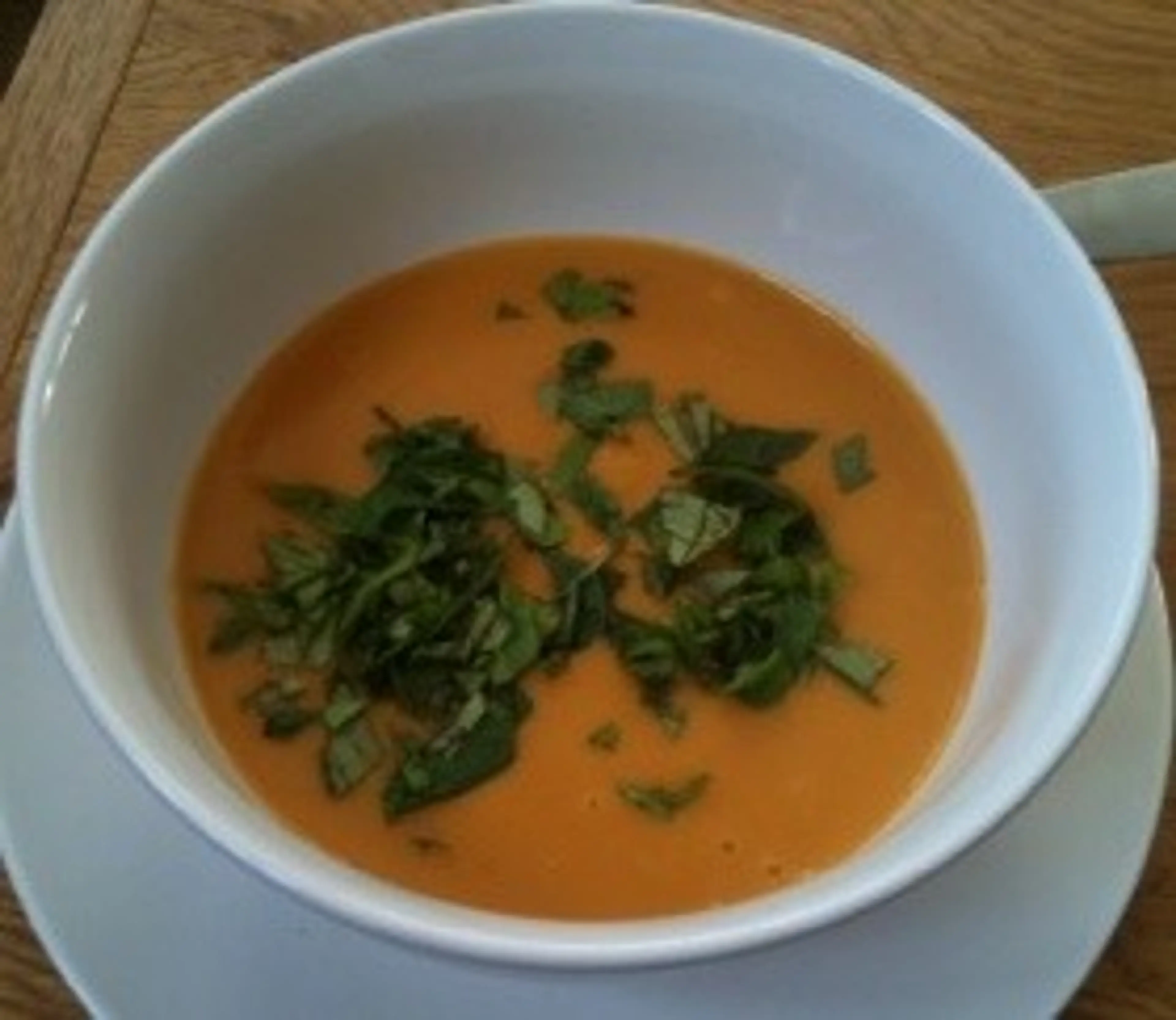 Spicy sweet potato and tamarind soup