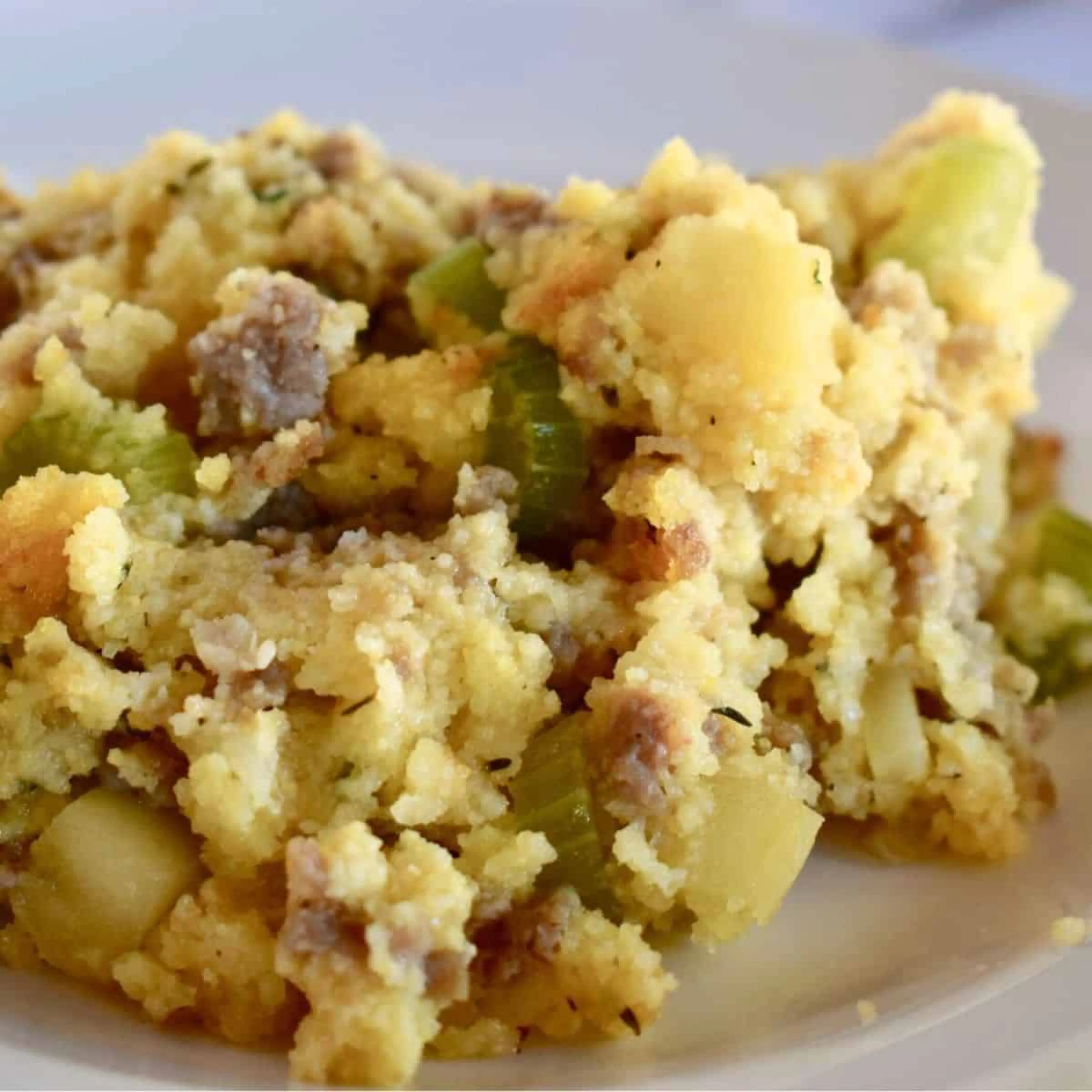 Cornbread Stuffing with Sausage and Apple