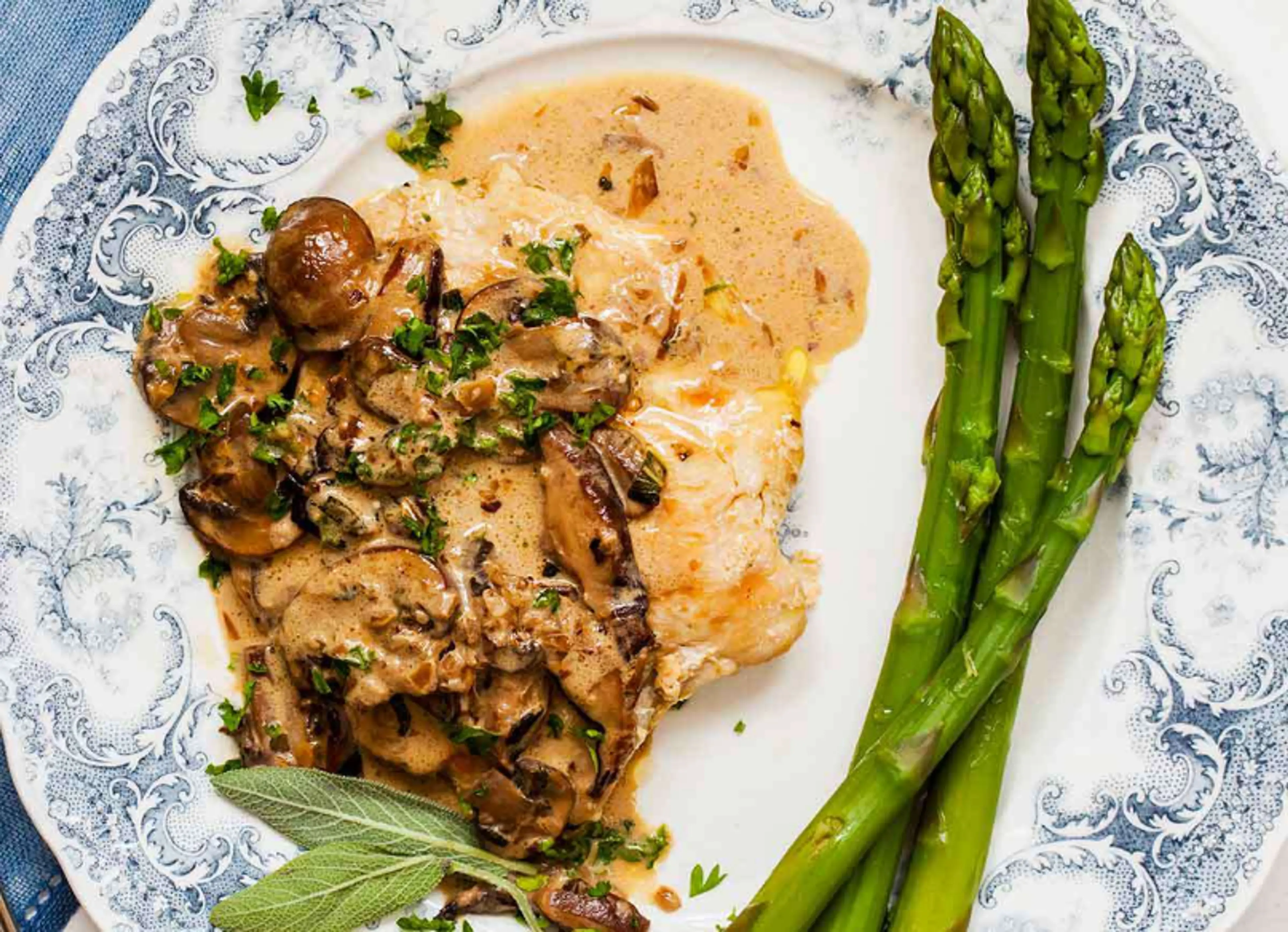 Chicken With Creamy Mushroom Sage Sauce