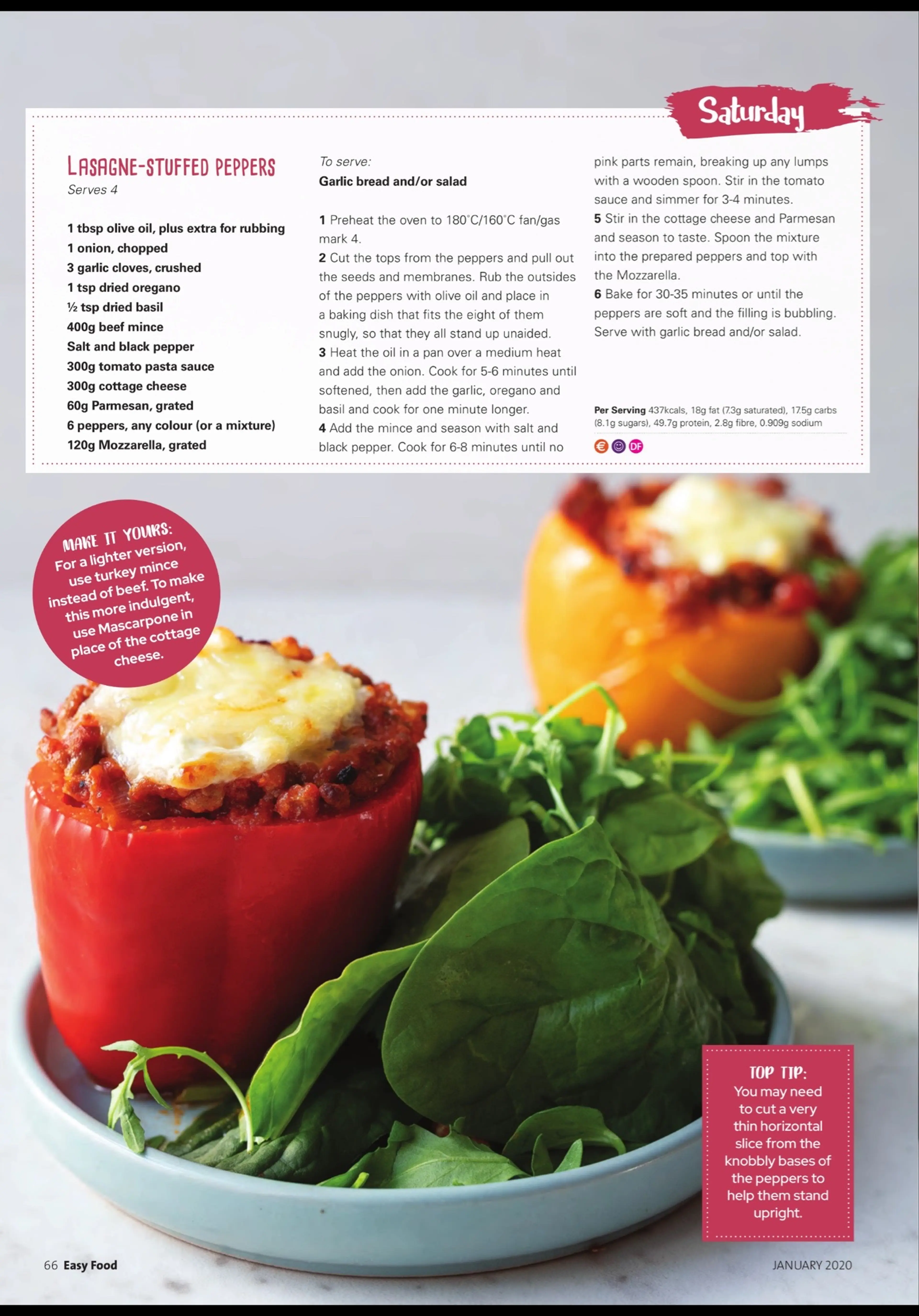 LASAGNE-STUFFED PEPPERS