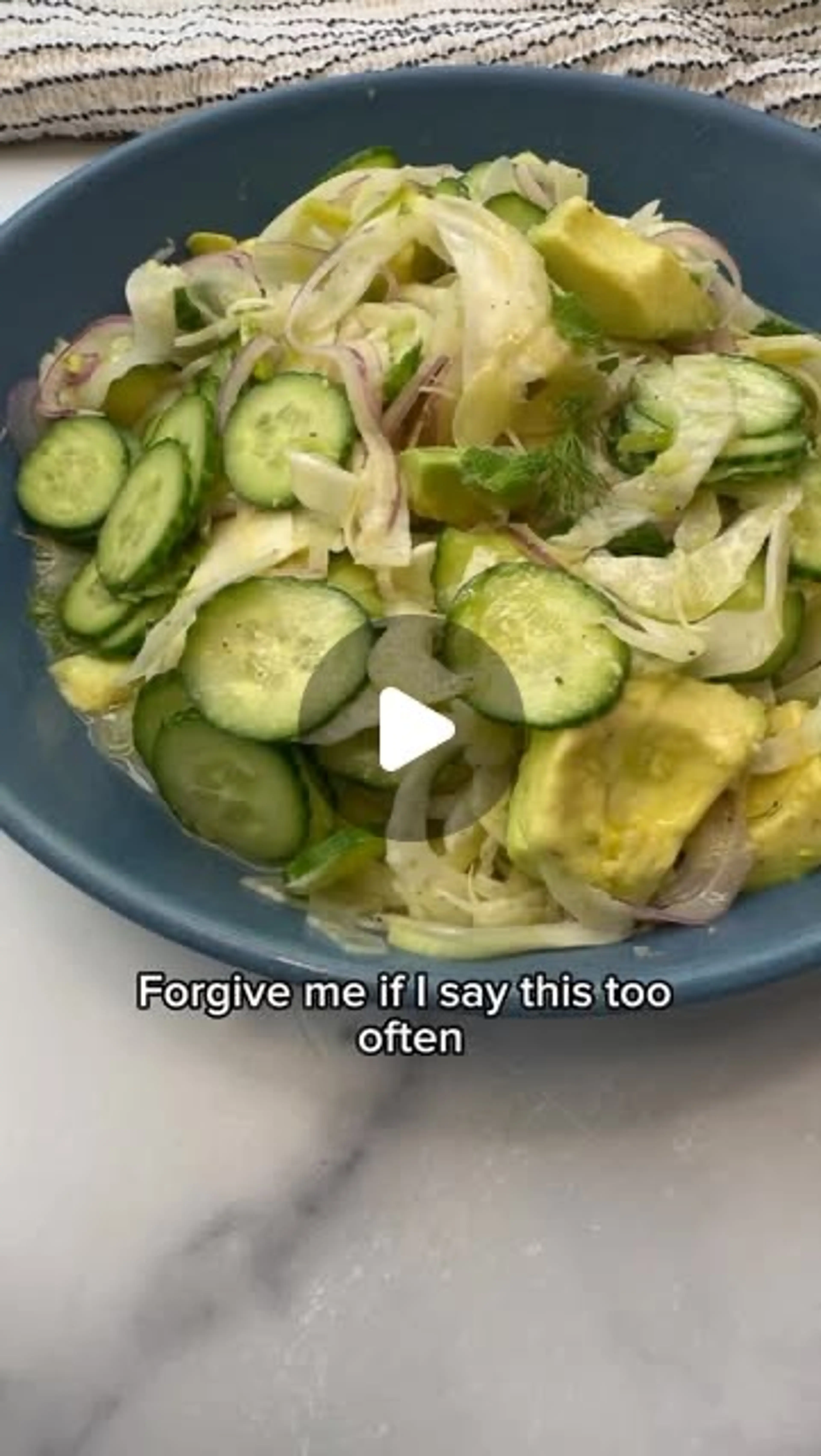 Fennel, Cucumber and Avocado Salad