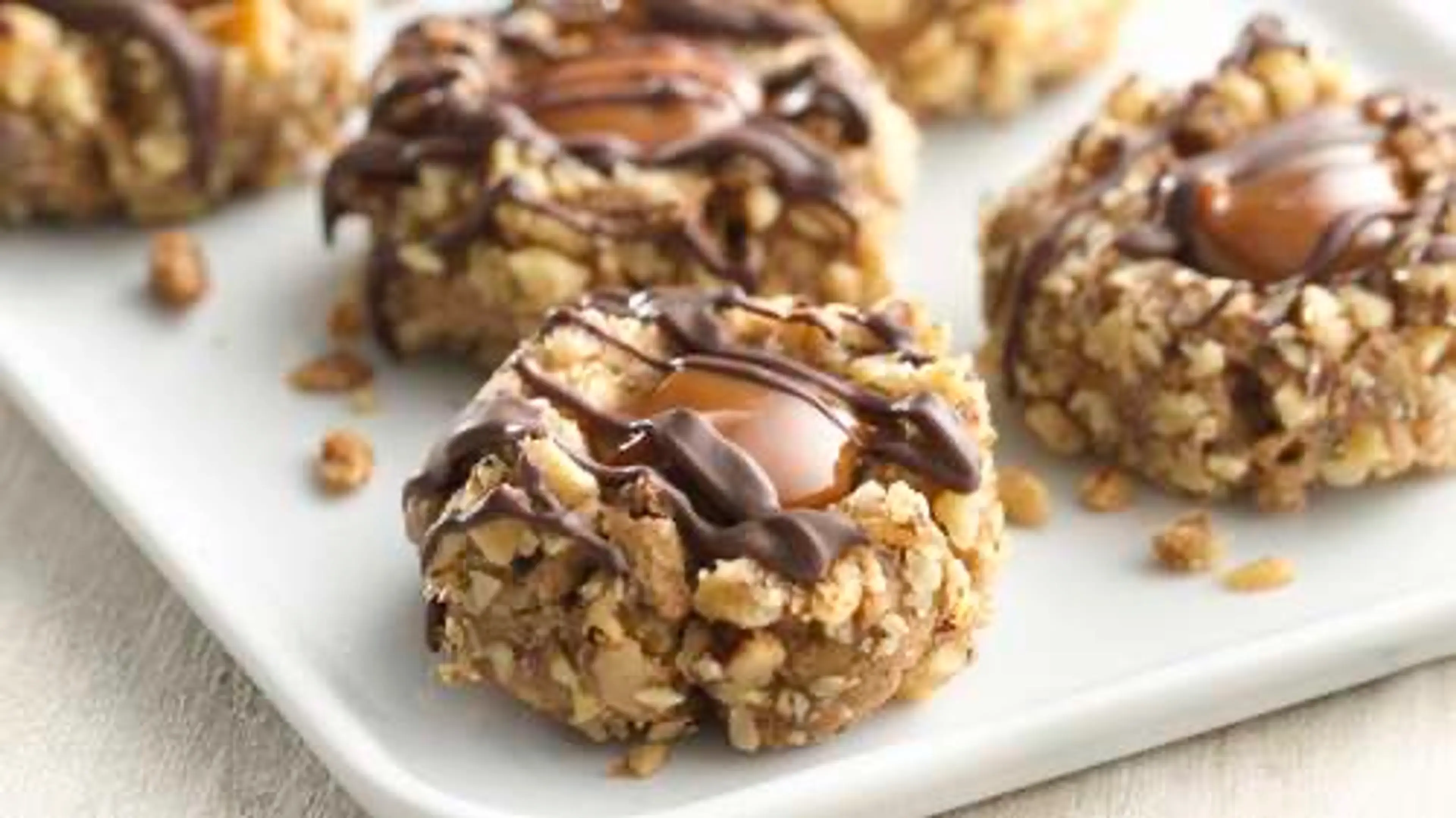 Gingerbread-Turtle Thumbprint Cookies
