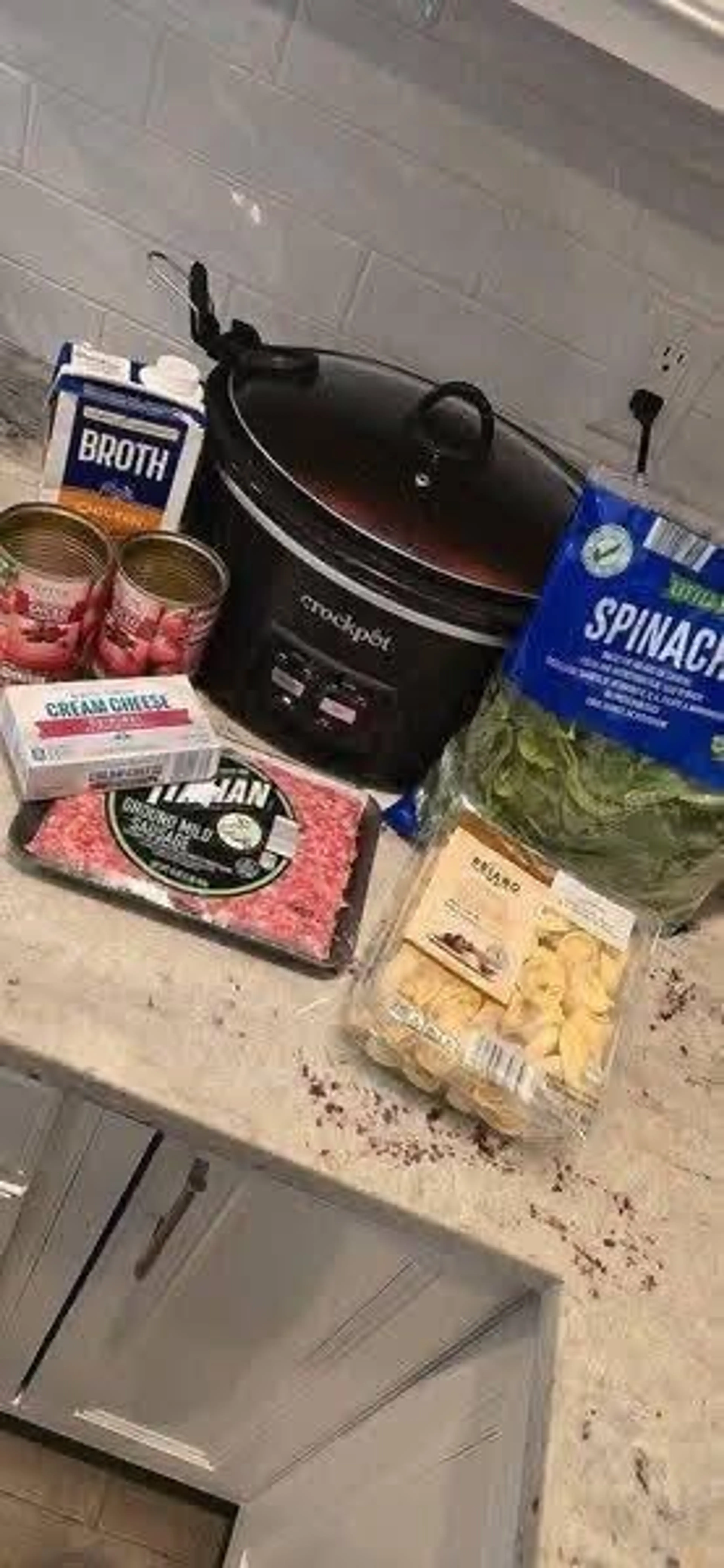 Tortellini Spinach Sausage