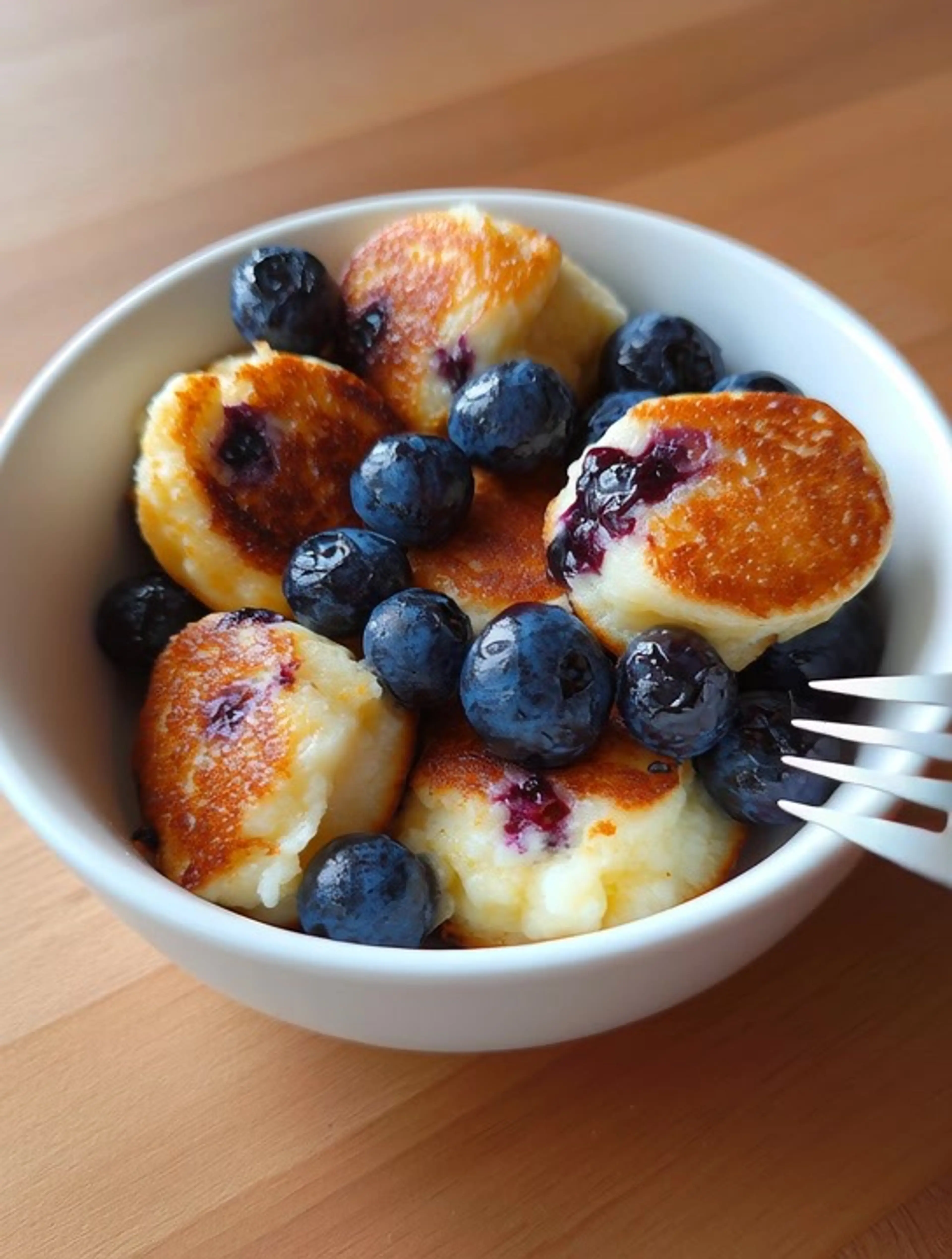 Blueberry Cottage Cheese Pancake Bites – Air Fryer or Oven,