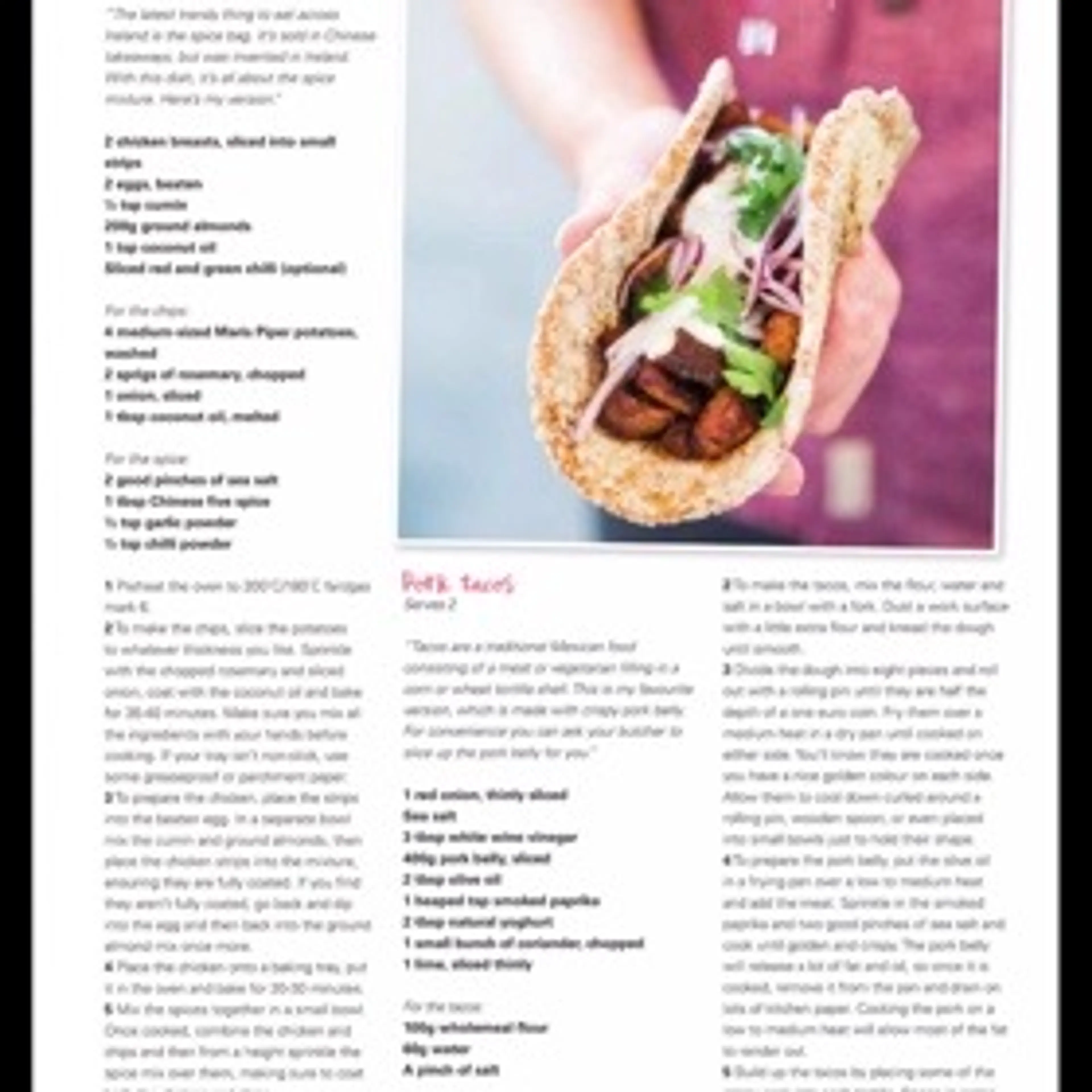 Pork tacos