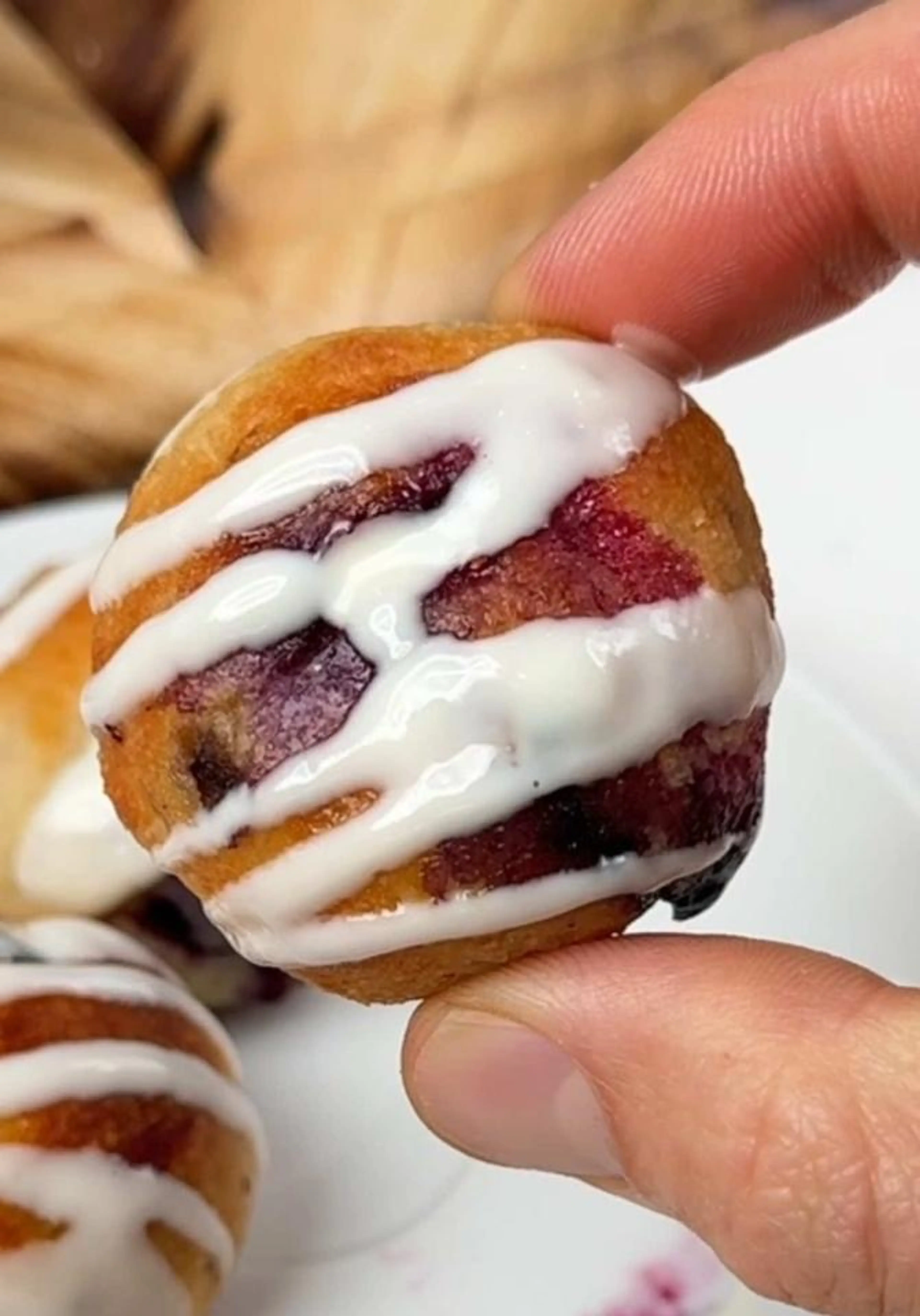 Say “yum” If You Would Eat These Protein Blueberry Donut Hol