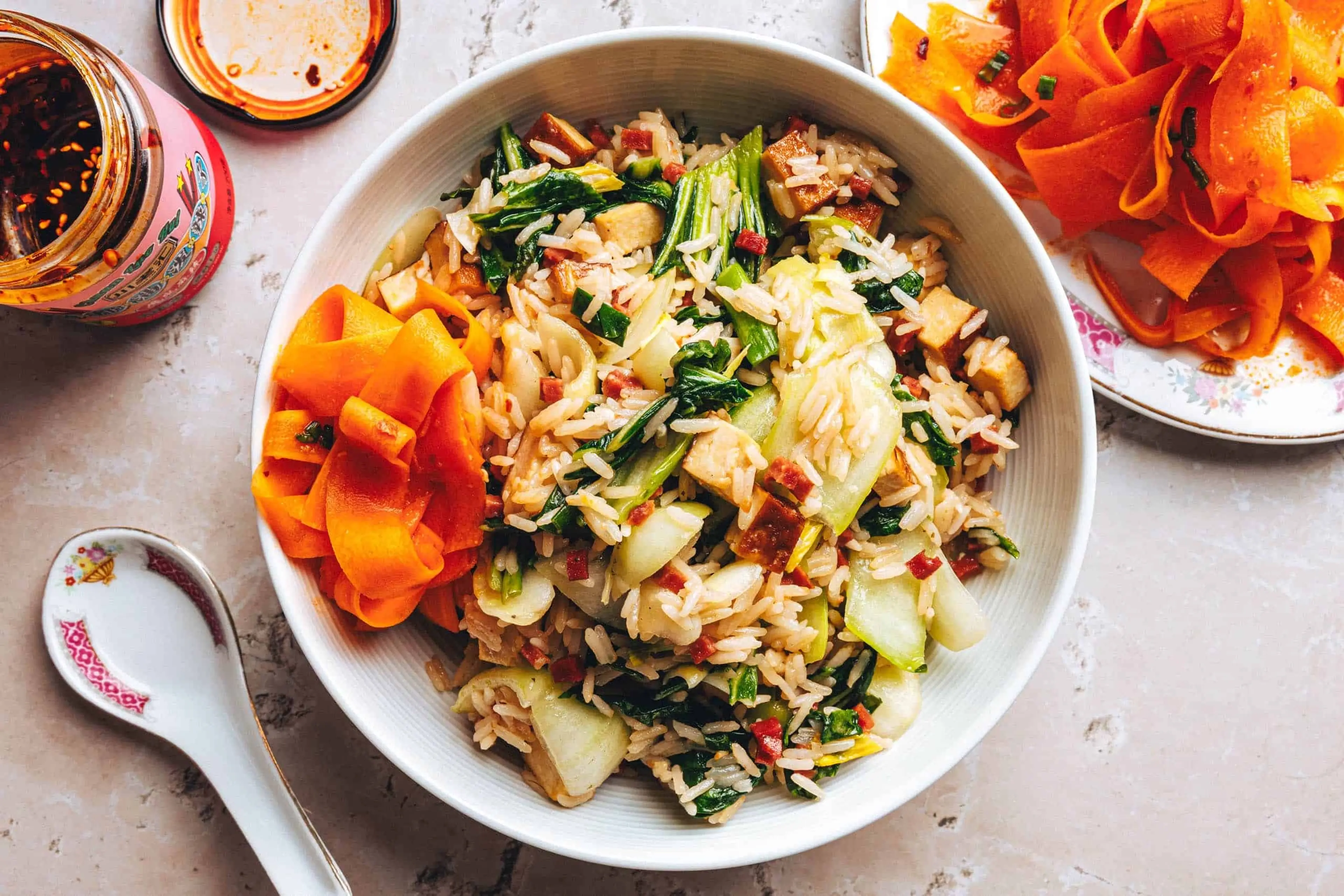 One Pot Pak Choi Reis nach Shanghai-Art