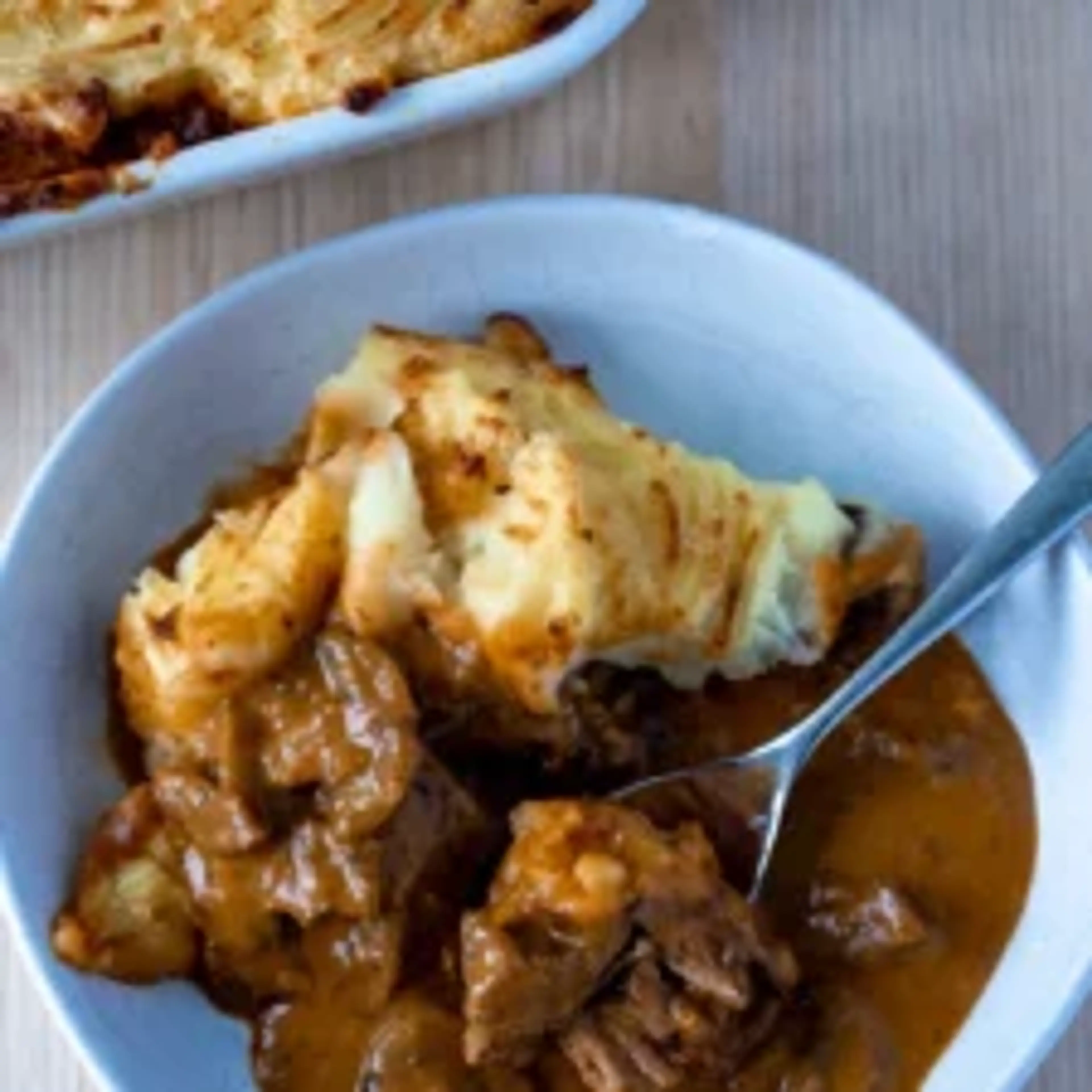Beef Stroganoff Cottage Pie with Crispy Parmesan Topping