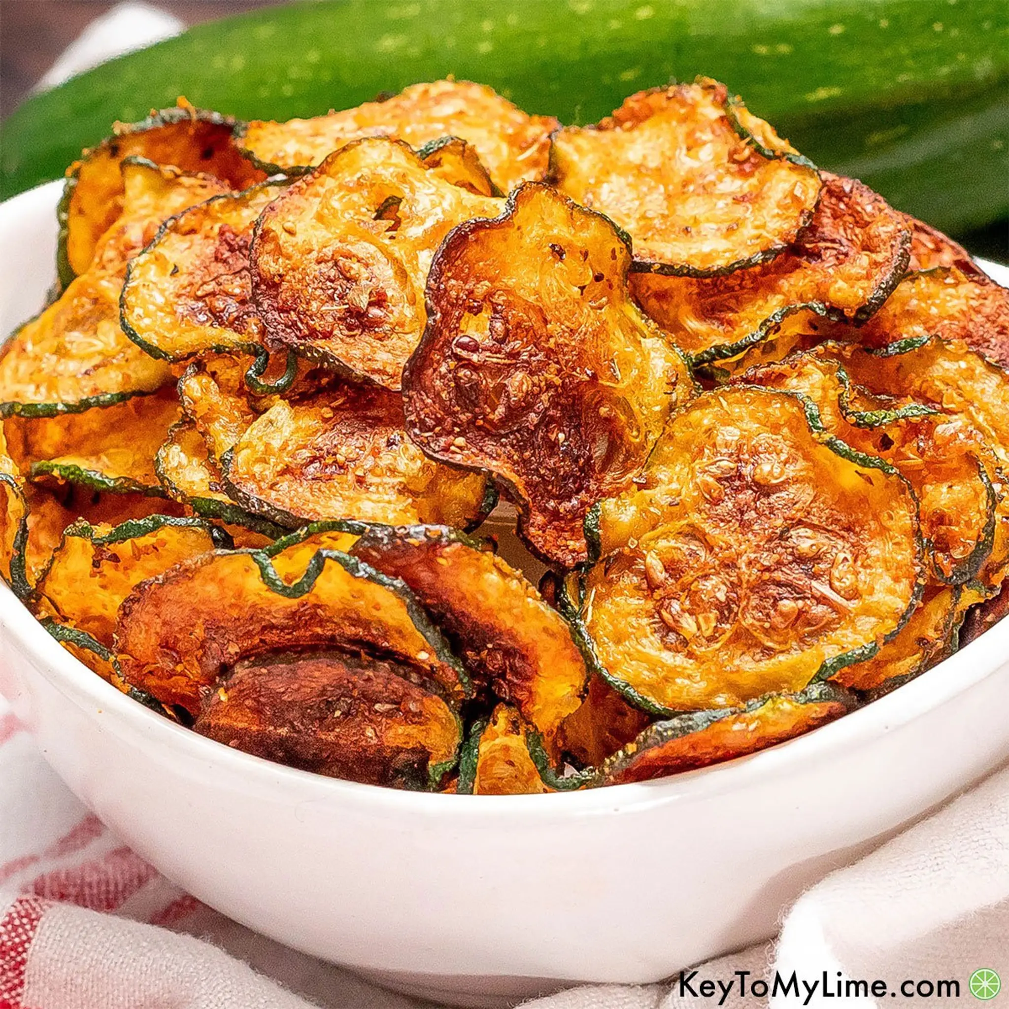 CRISPY Zucchini Chips (Oven or Air Fryer)