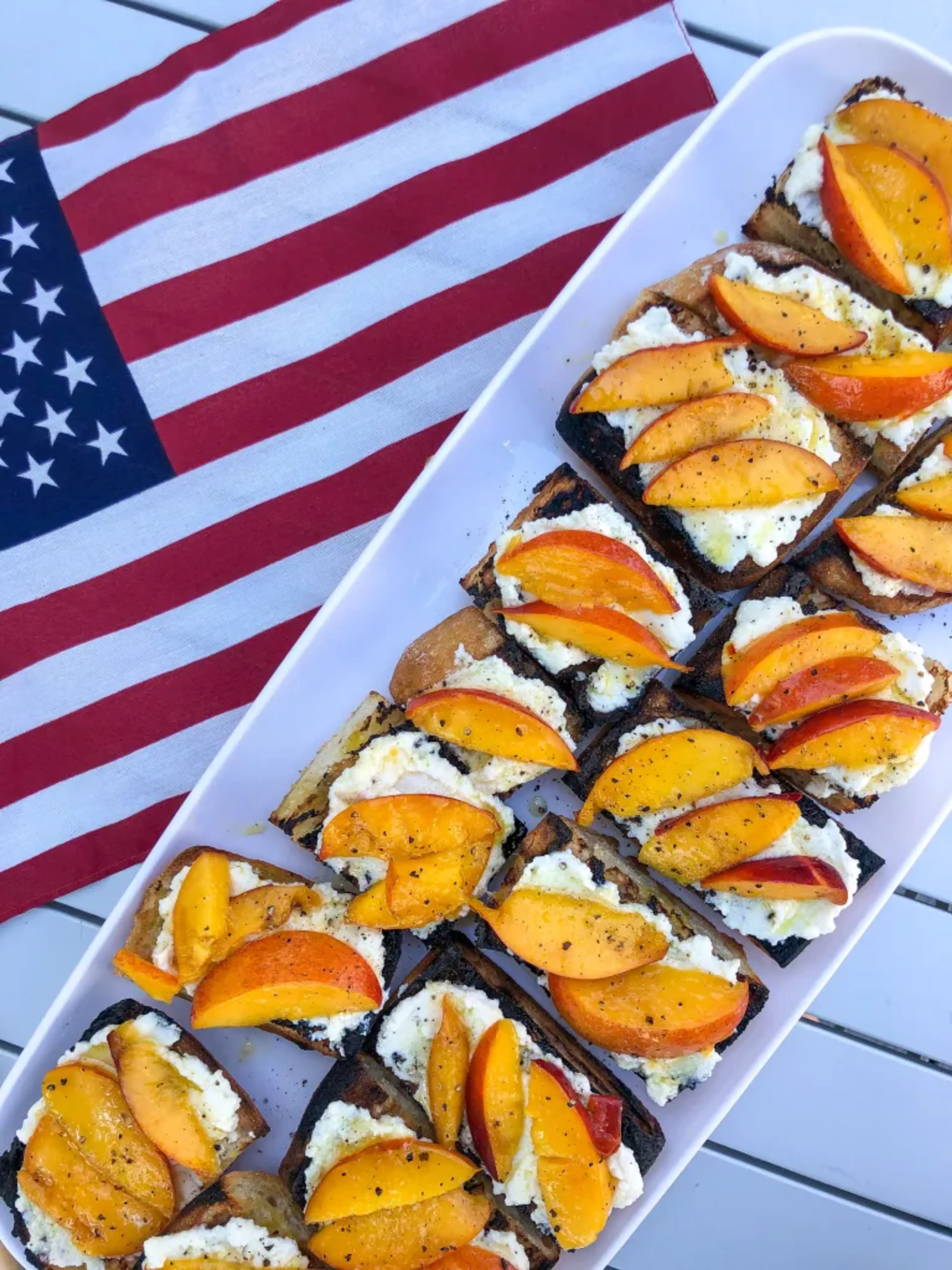 Nectarine and Ricotta Bruschetta