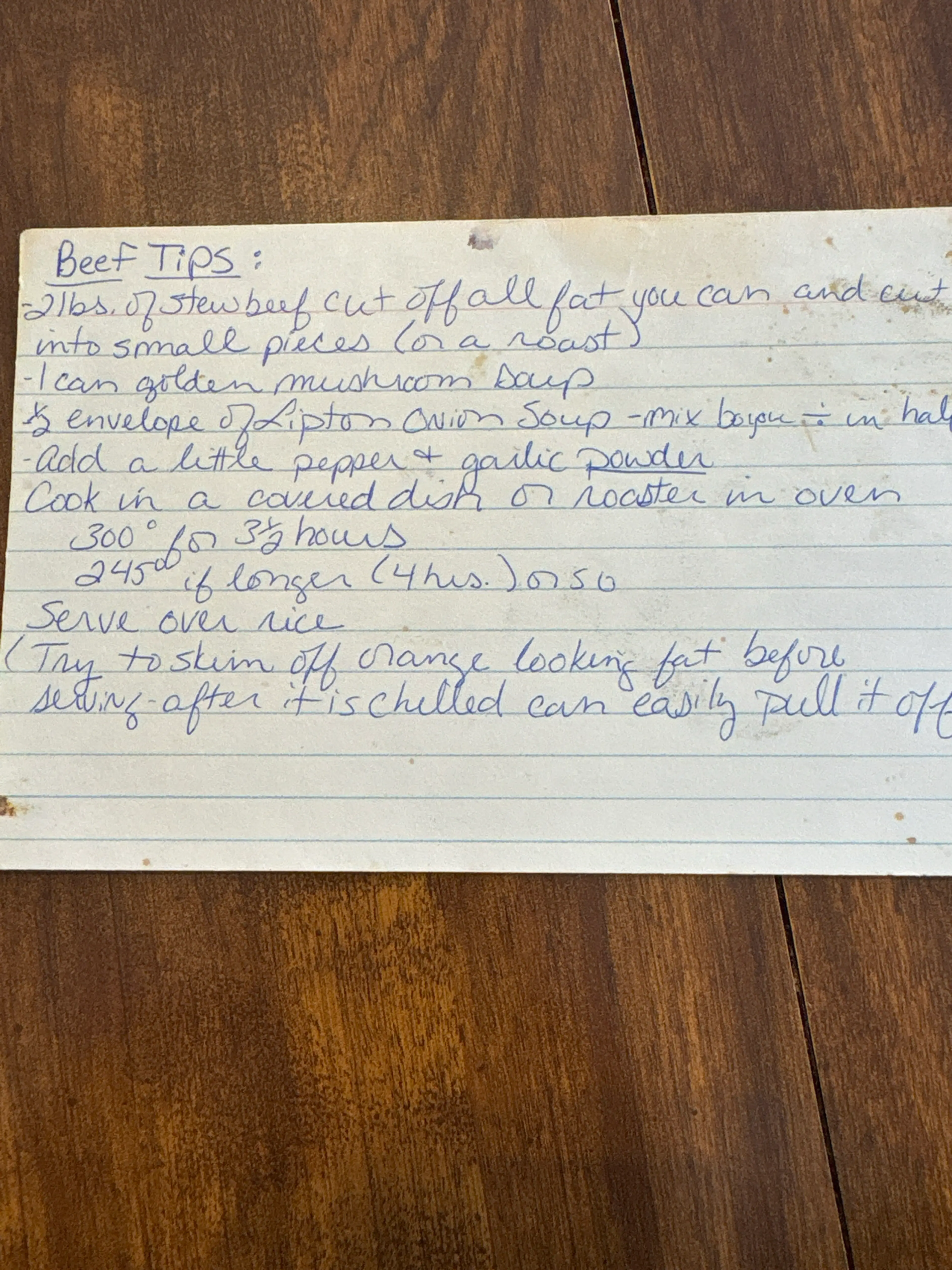 Beef Tips - Mom