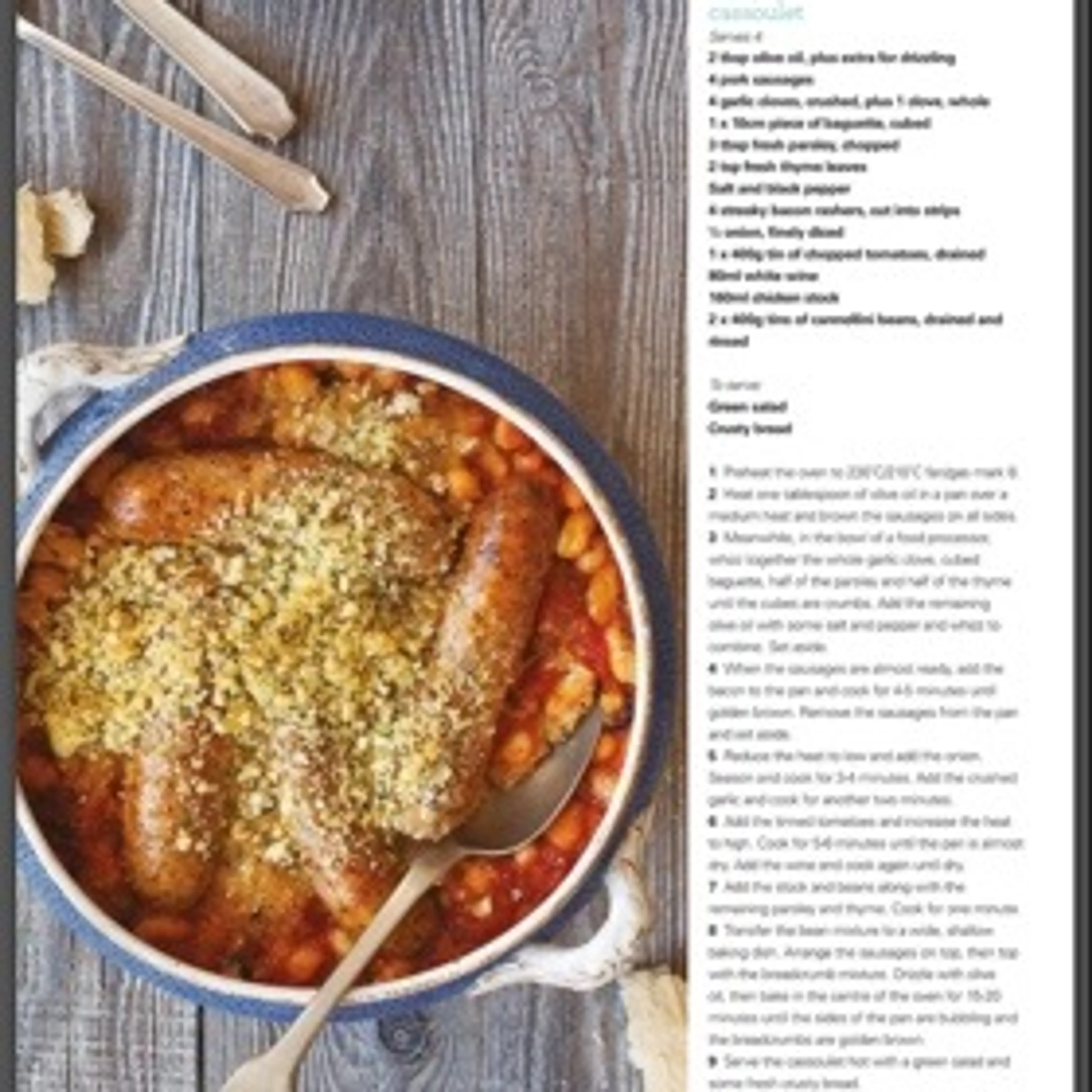 Sausage and white bean cassoulet