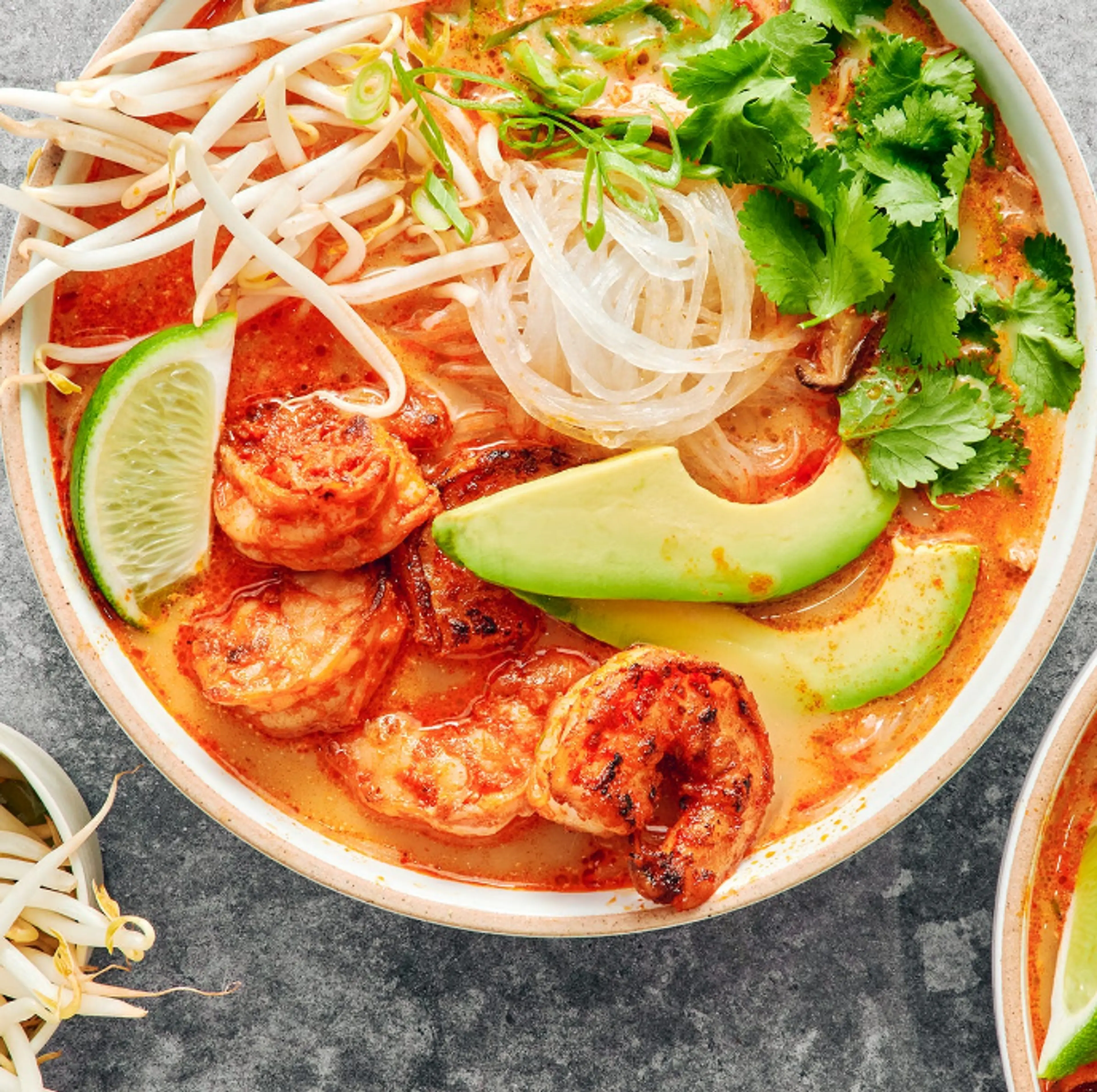 Red Curry Shrimp & Noodle Soup