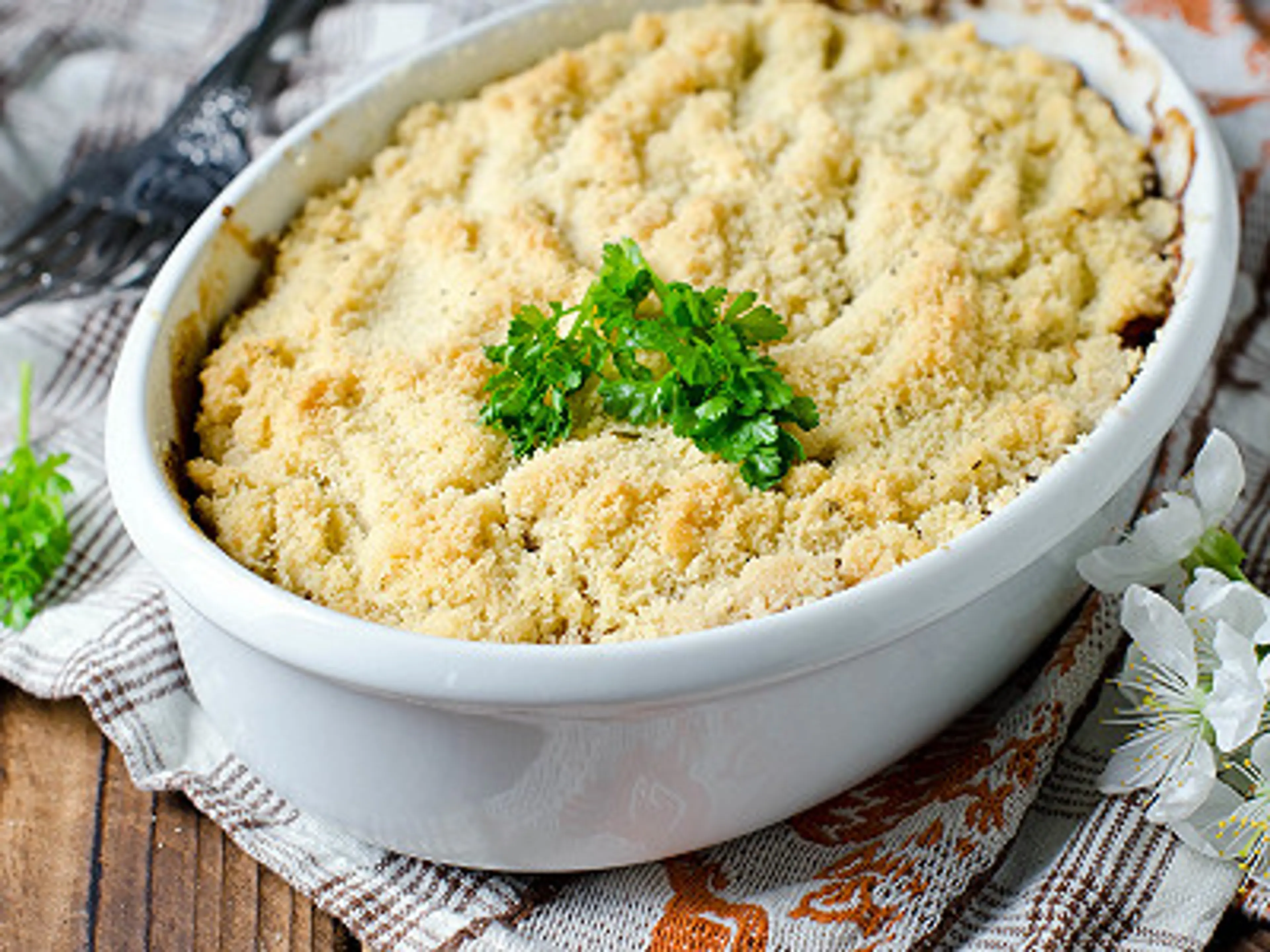 Crumble d’épinards à la ricotta
