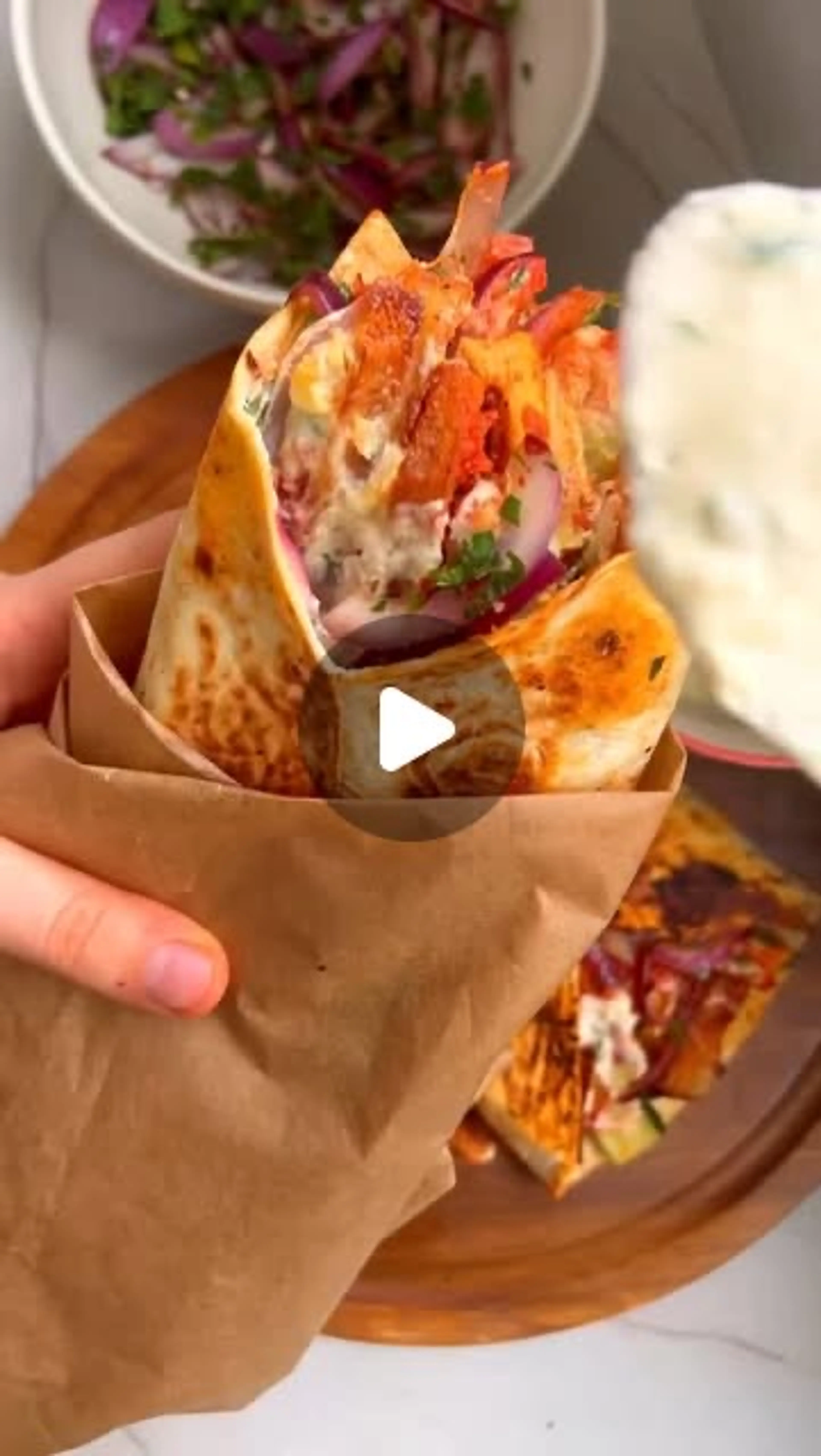 Chicken Shawarma with Garlic Sauce & Fries