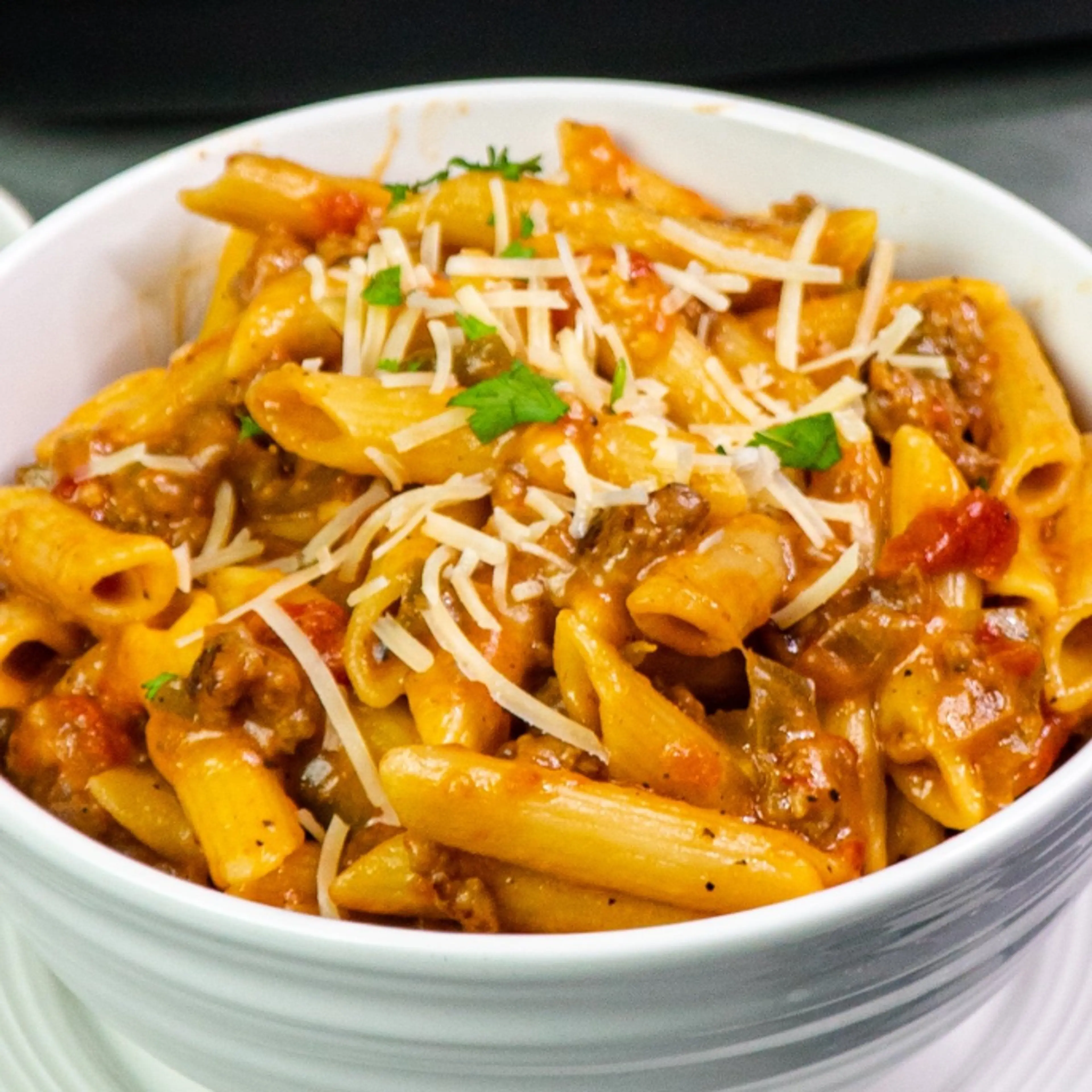 Crock Pot Italian Sausage Penne Pasta