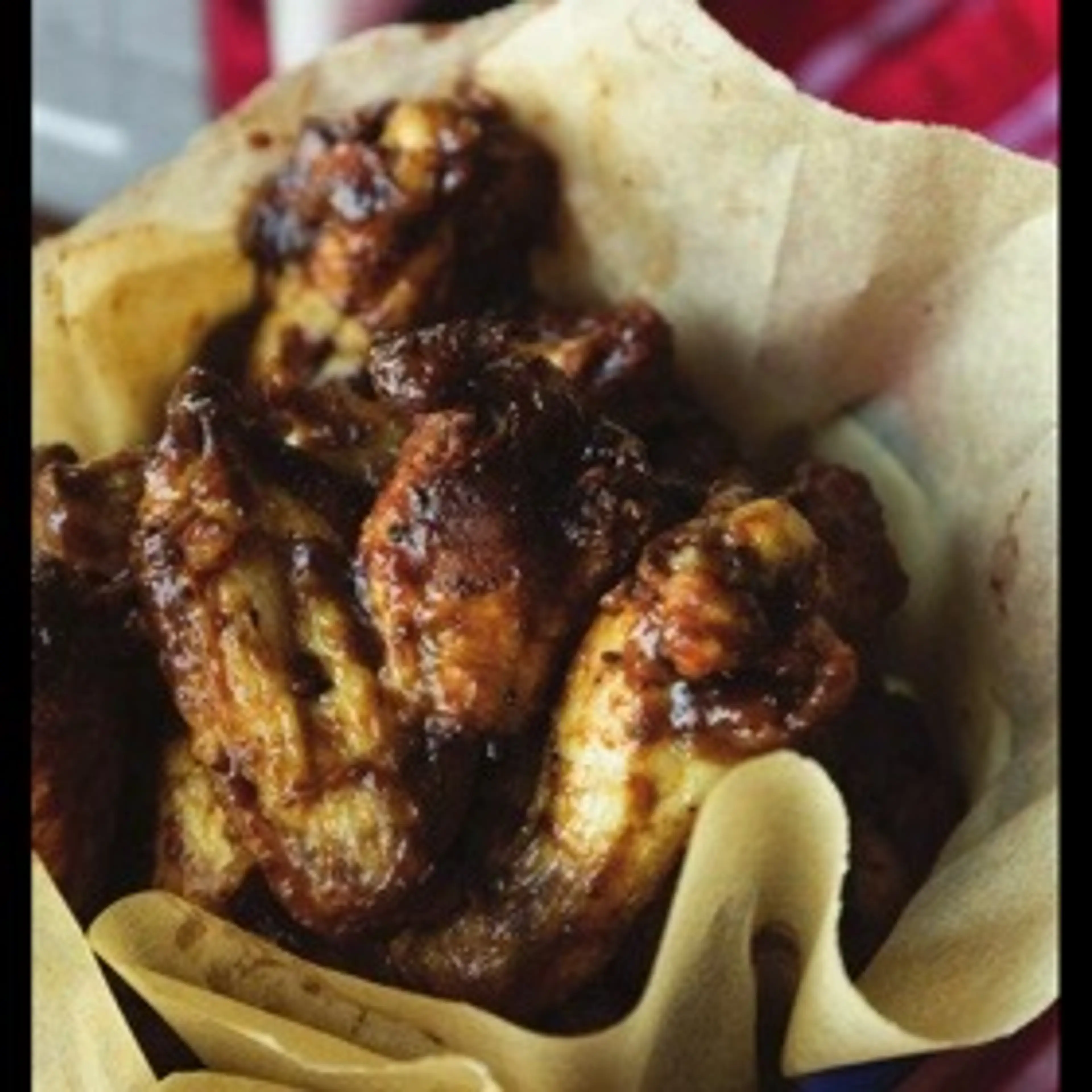 Sticky baked buffalo wings Dublin style