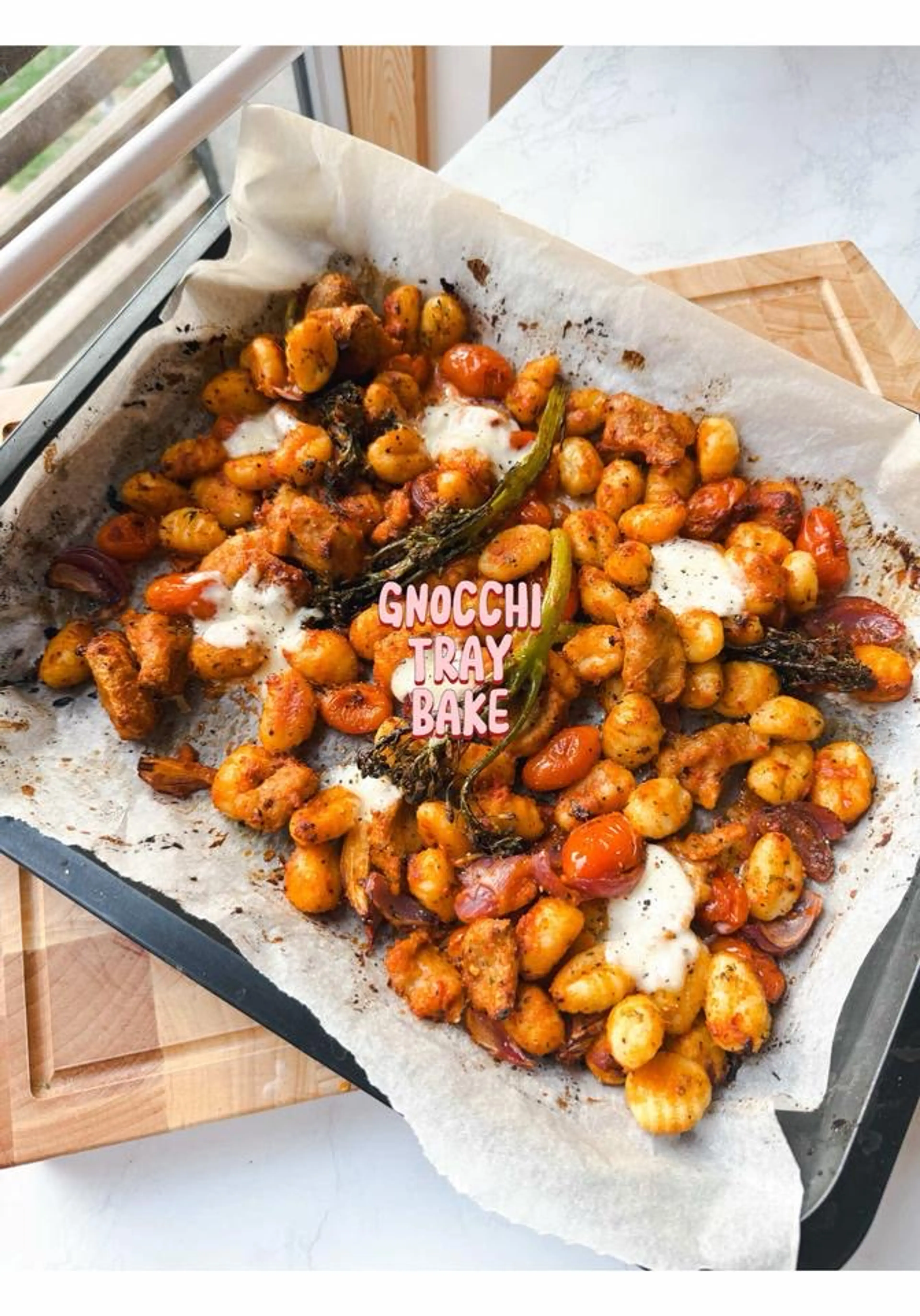Sausage & Gnocchi Chilli Pesto Tray Bake