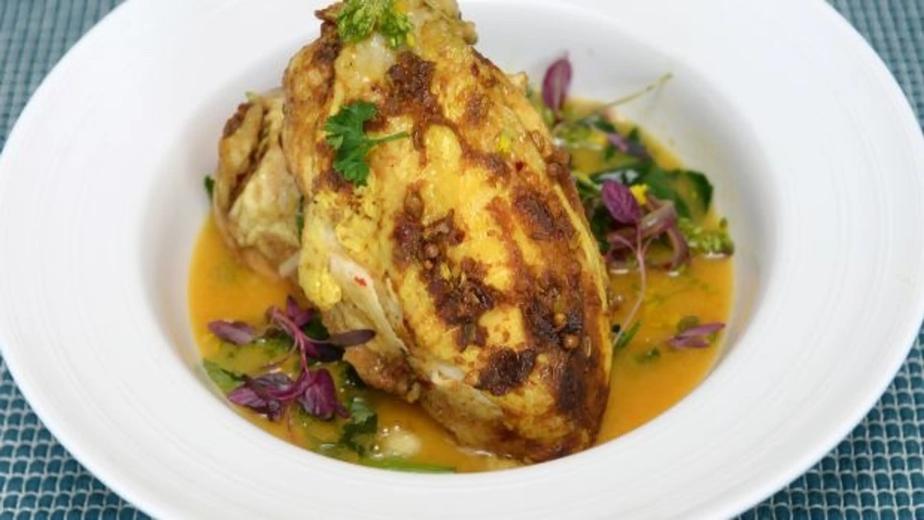 Lightly curried coconut chicken