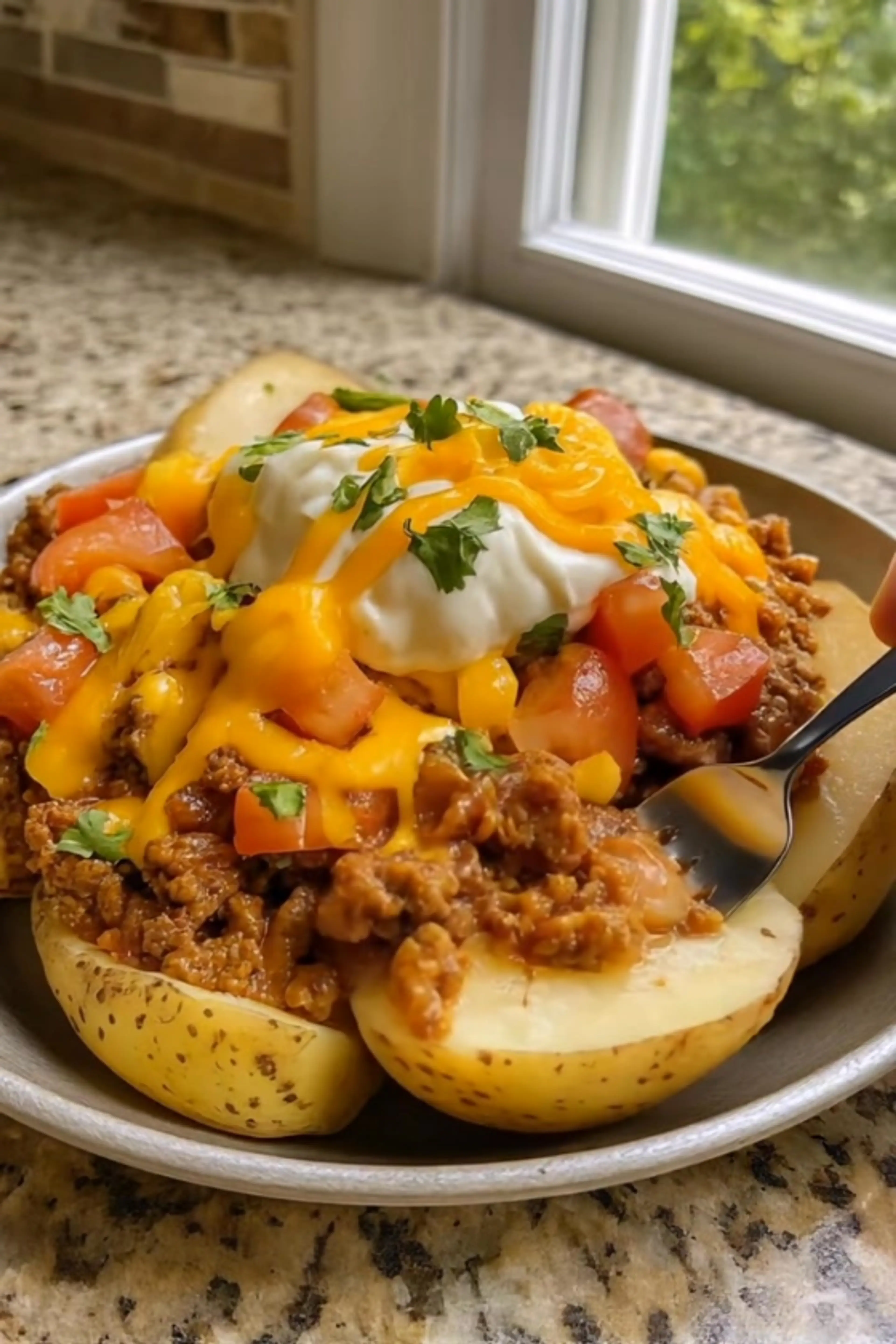 Cheesy Taco Potatoes
