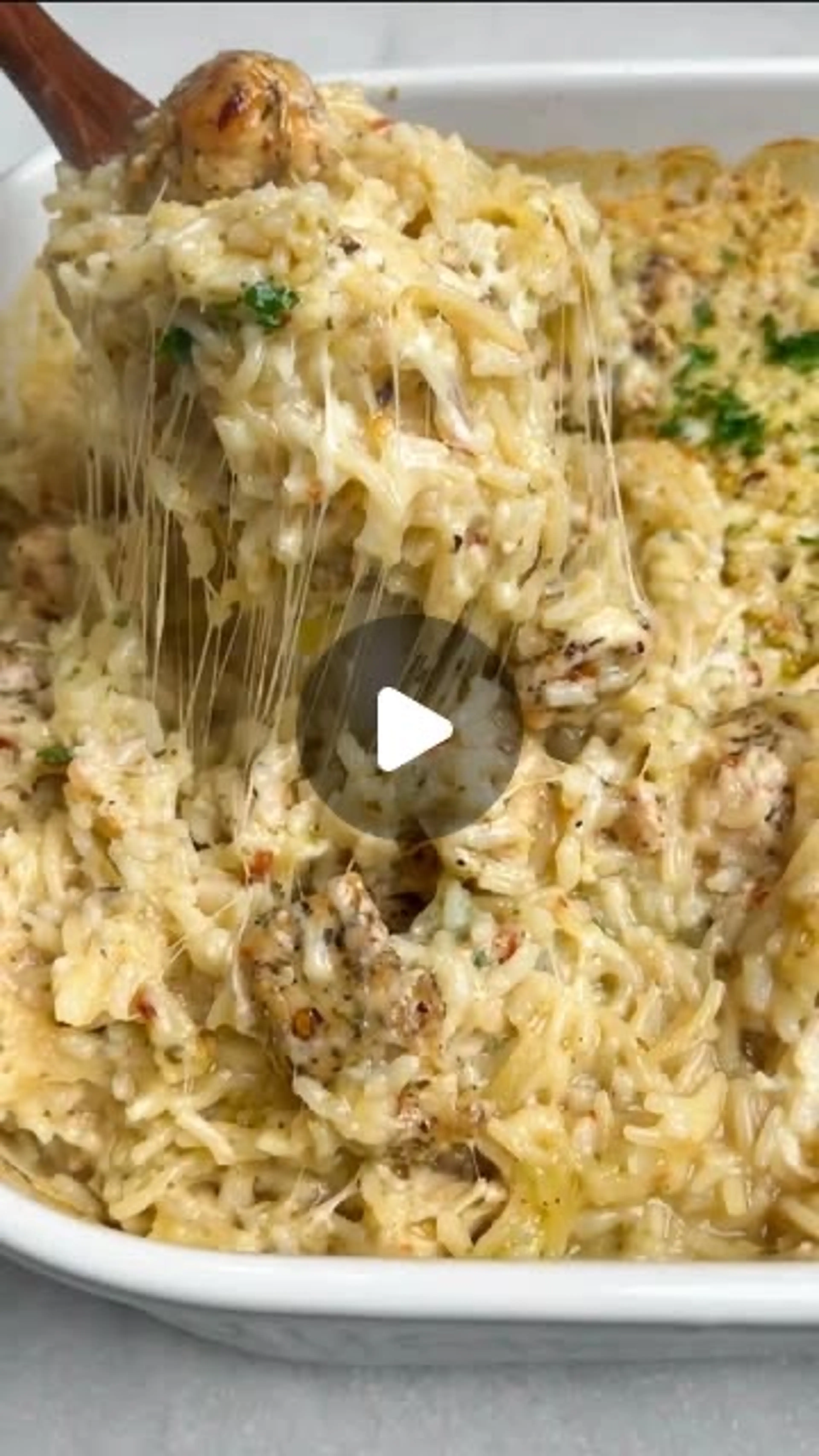 Garlic Parmesan Chicken and Rice Casserole. I Partnered with