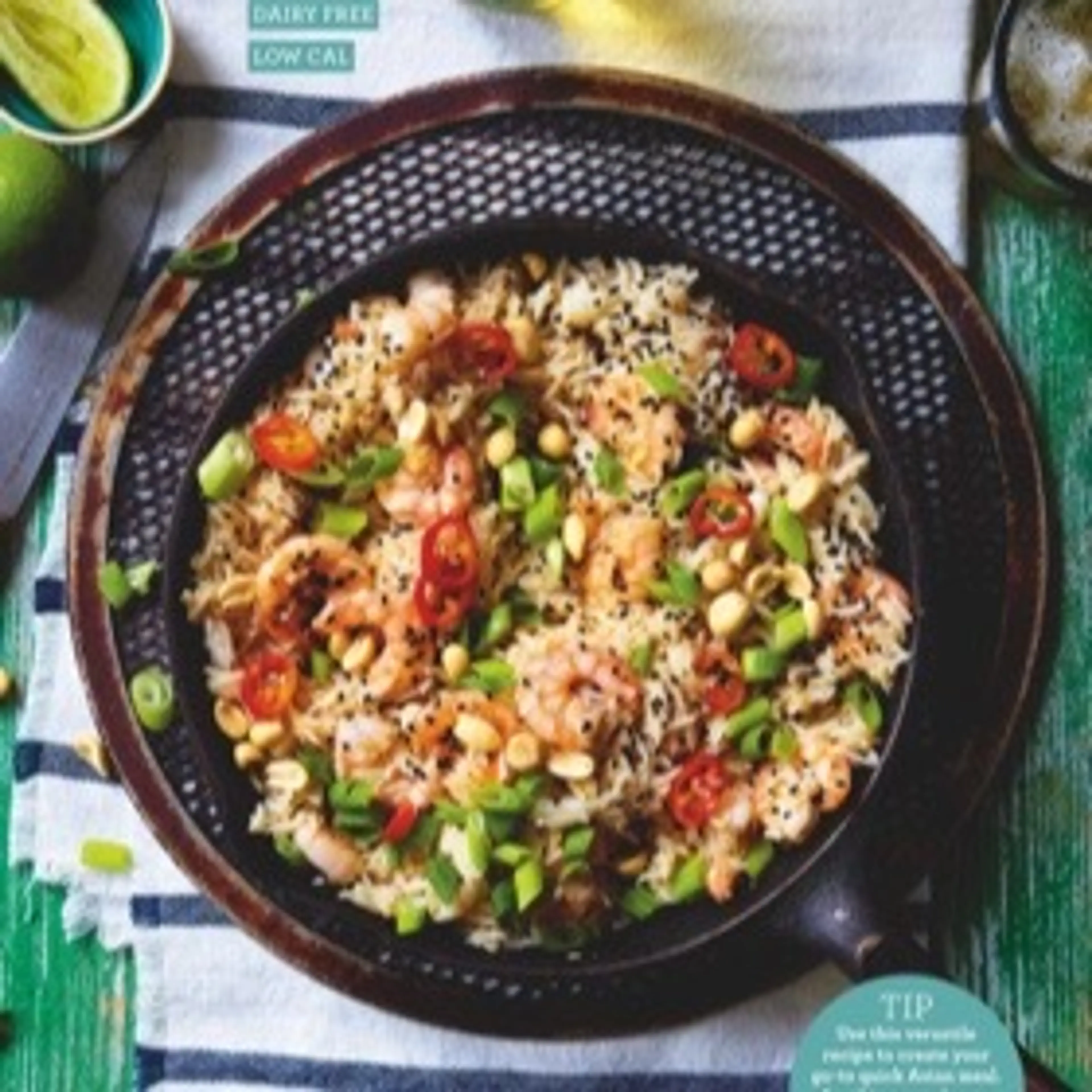 Ouick coconut rice with prawns