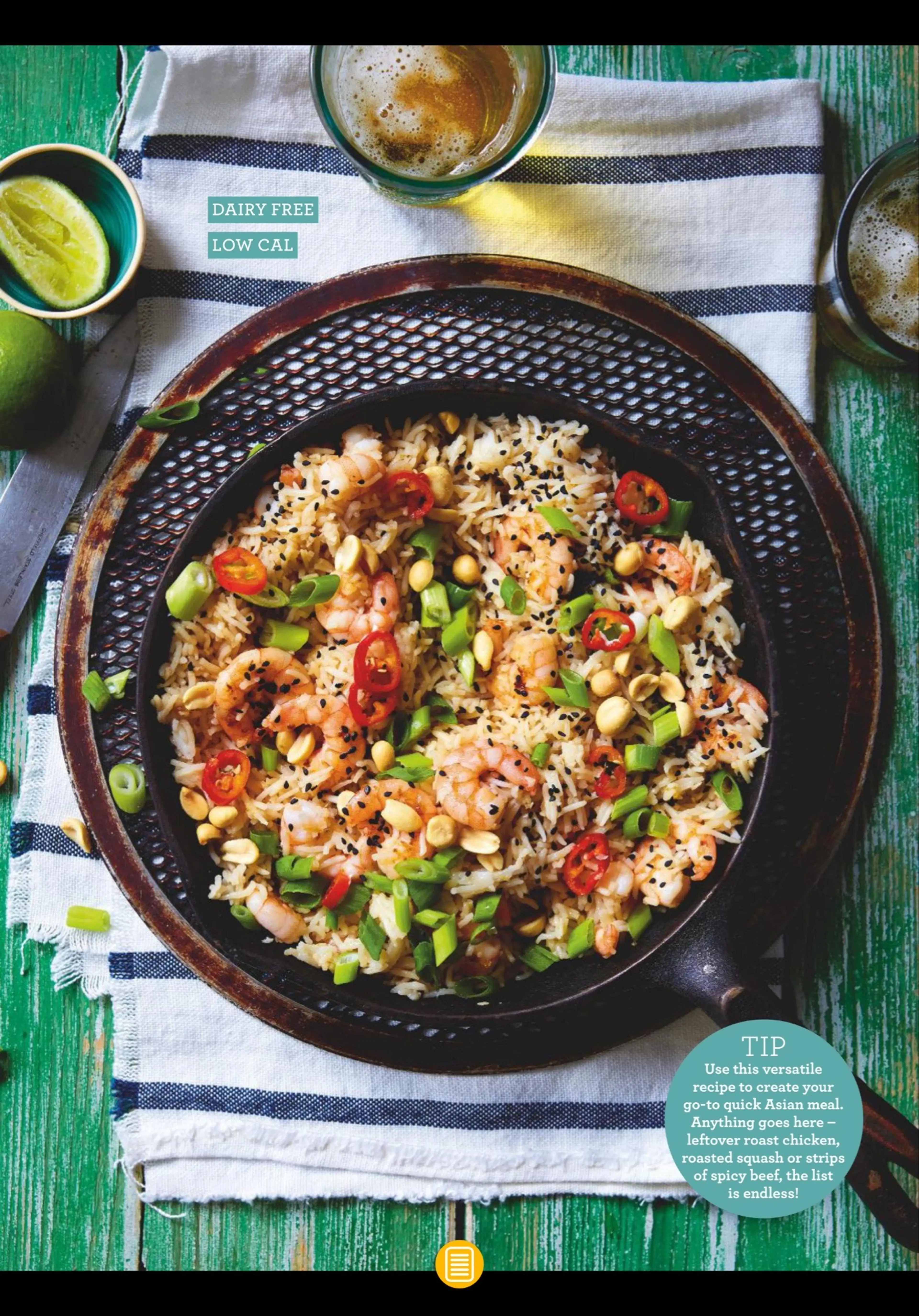 Ouick coconut rice with prawns