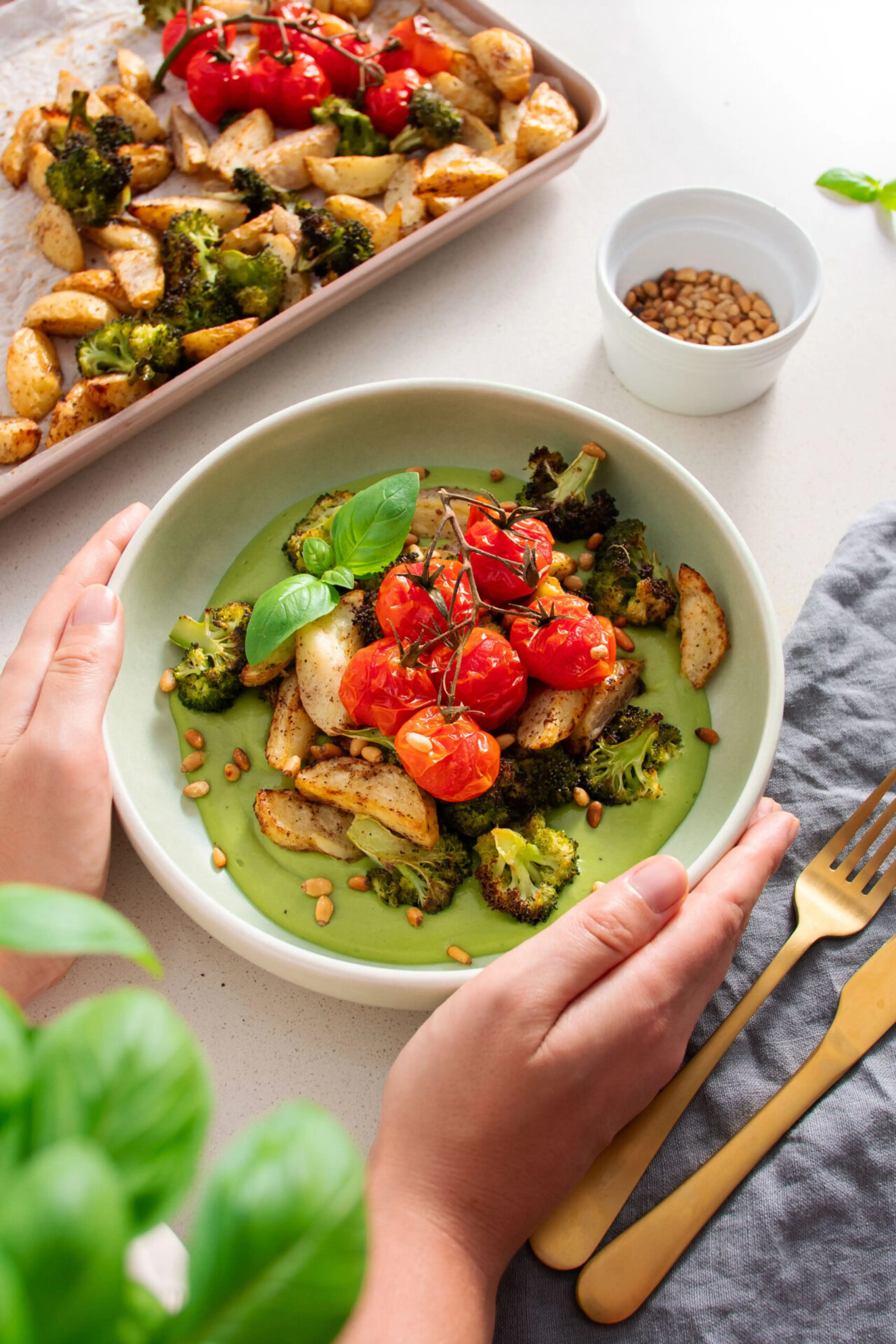 High-Protein Mediterranean Pesto Bowl