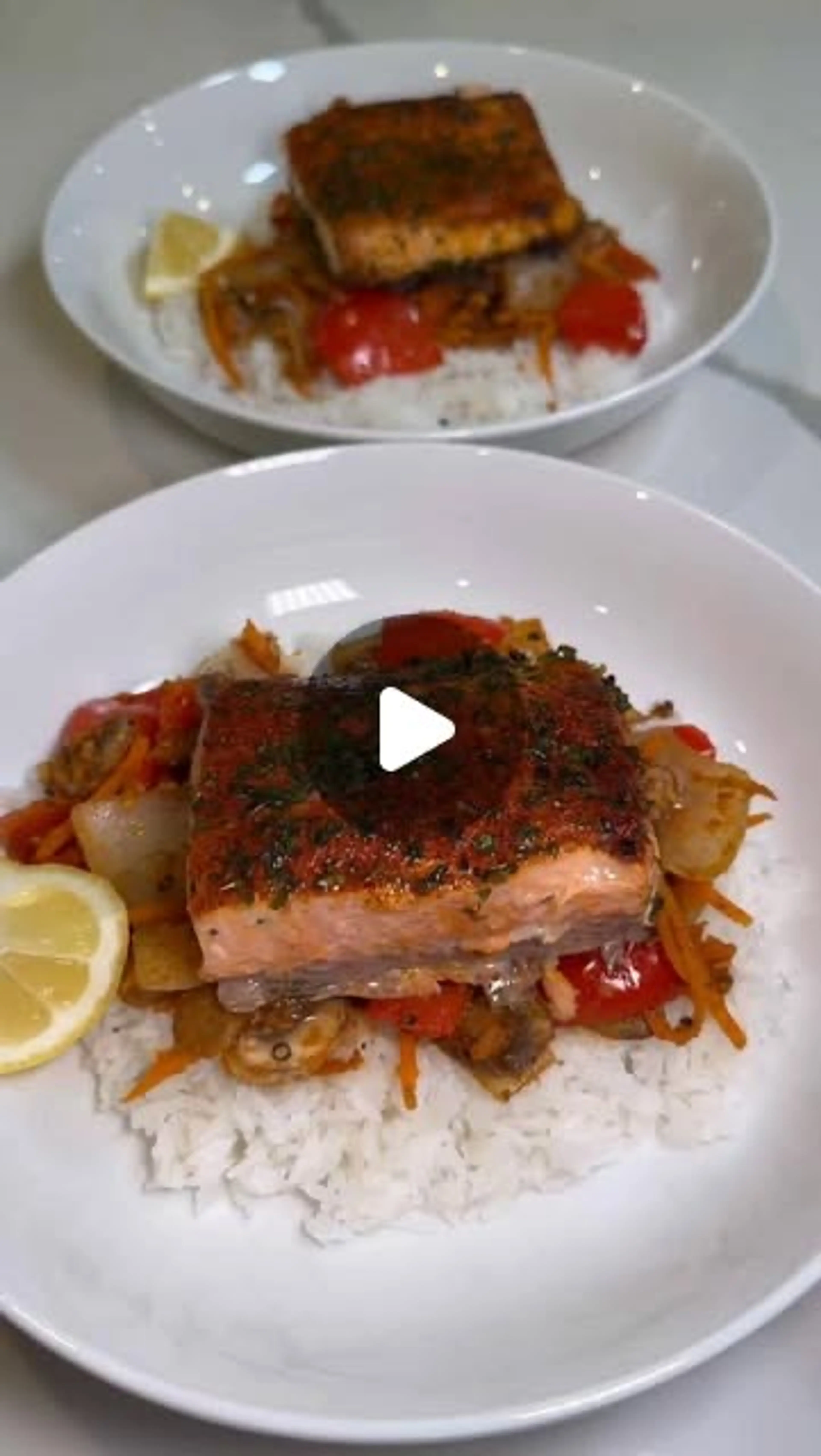 Healthy Salmon and Rice Dinner in 20 Minutes