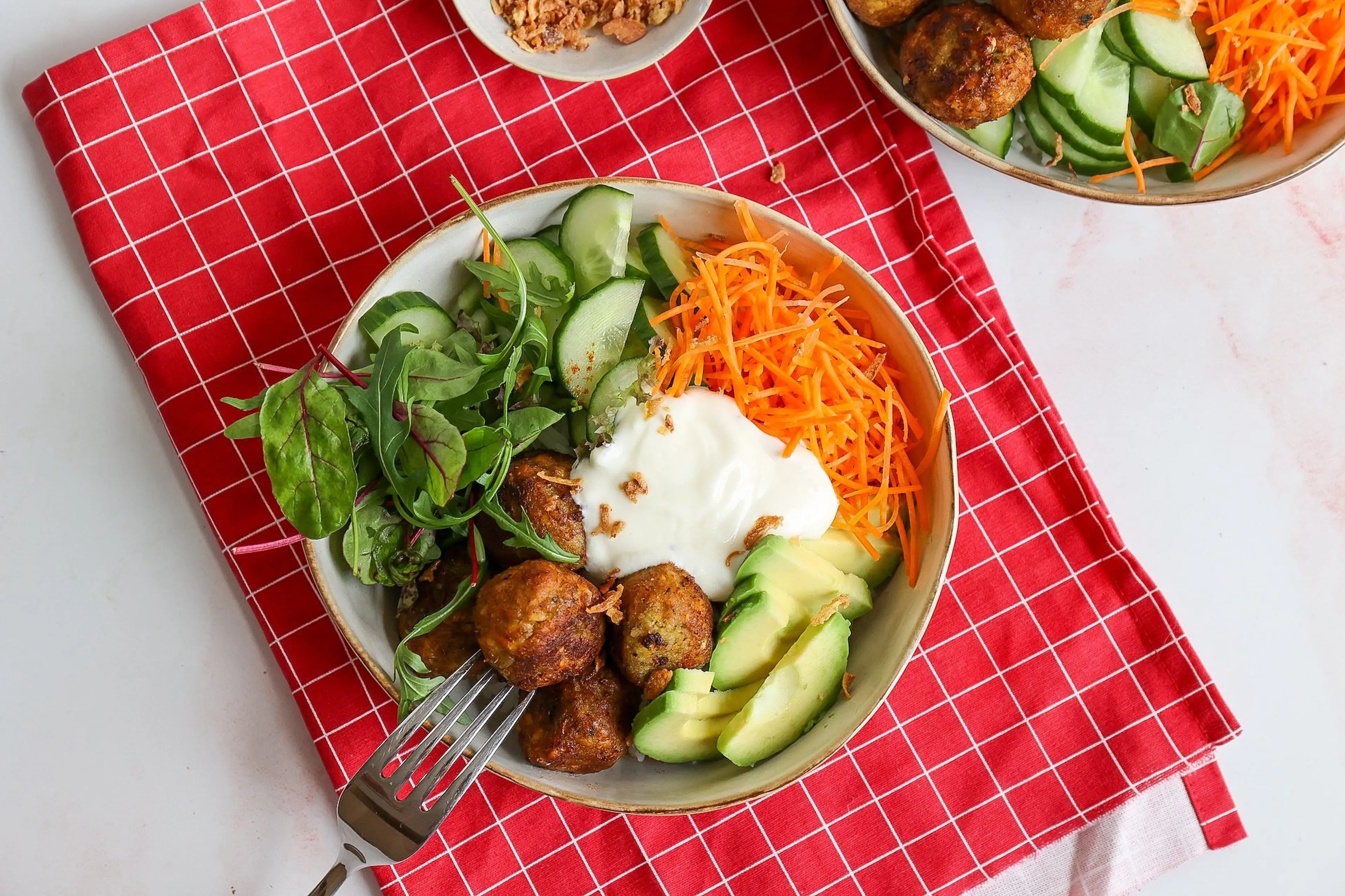 Falafel bowl met couscous
