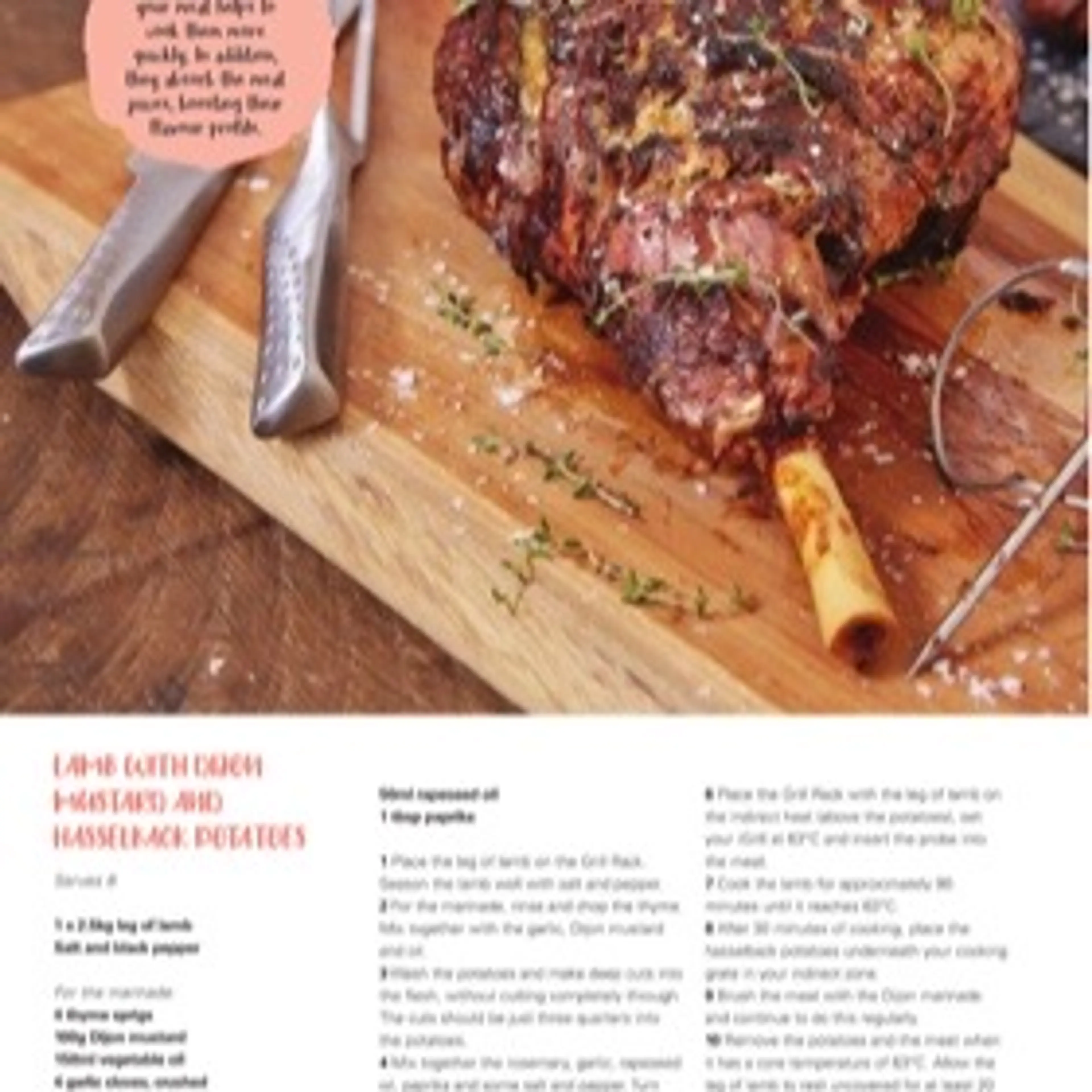 LAMB WITH DIJON MUSTARD AND HASSELBACK POTATOES