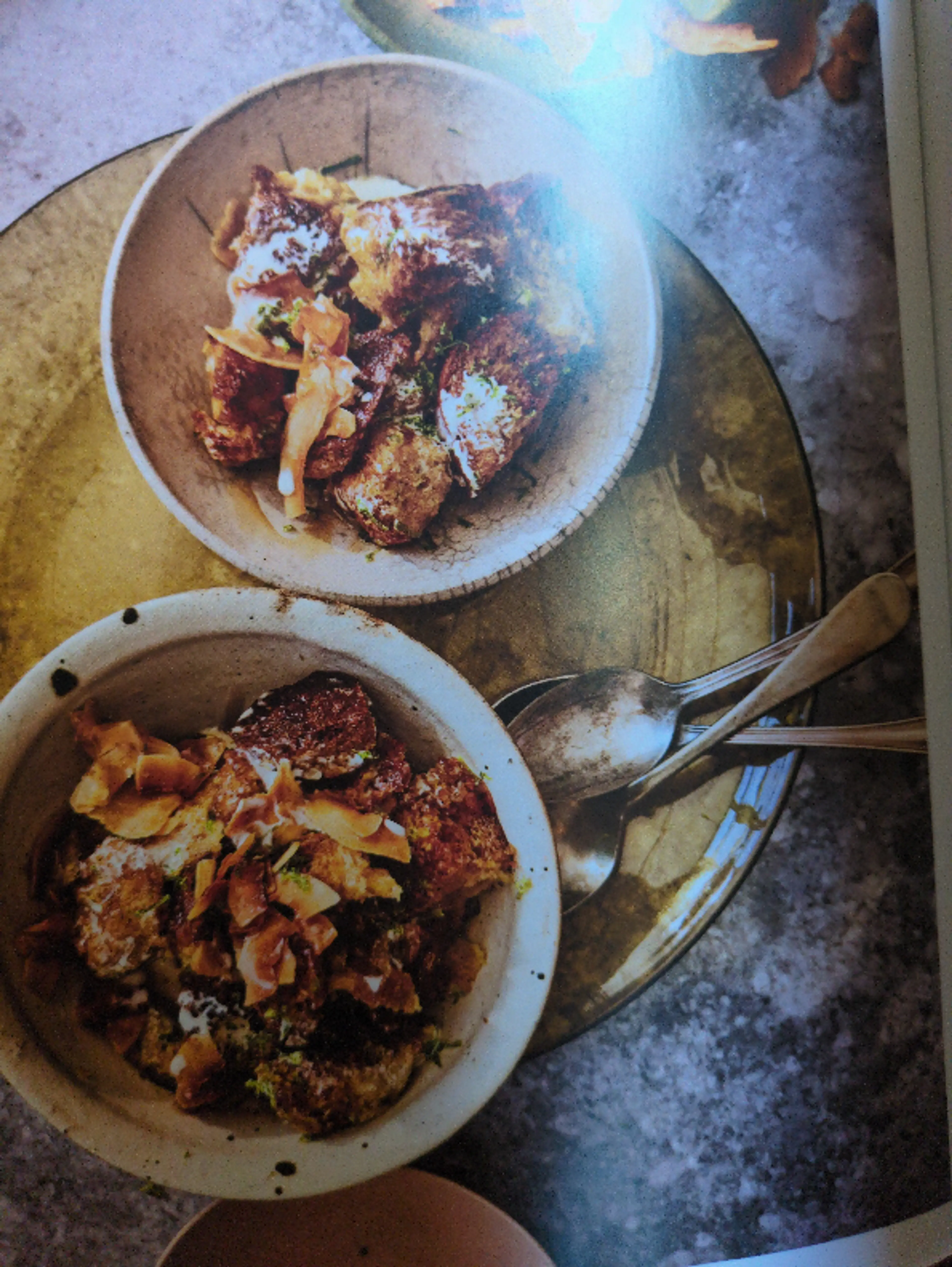 Sweet Coconut Bread Pudding with Lime