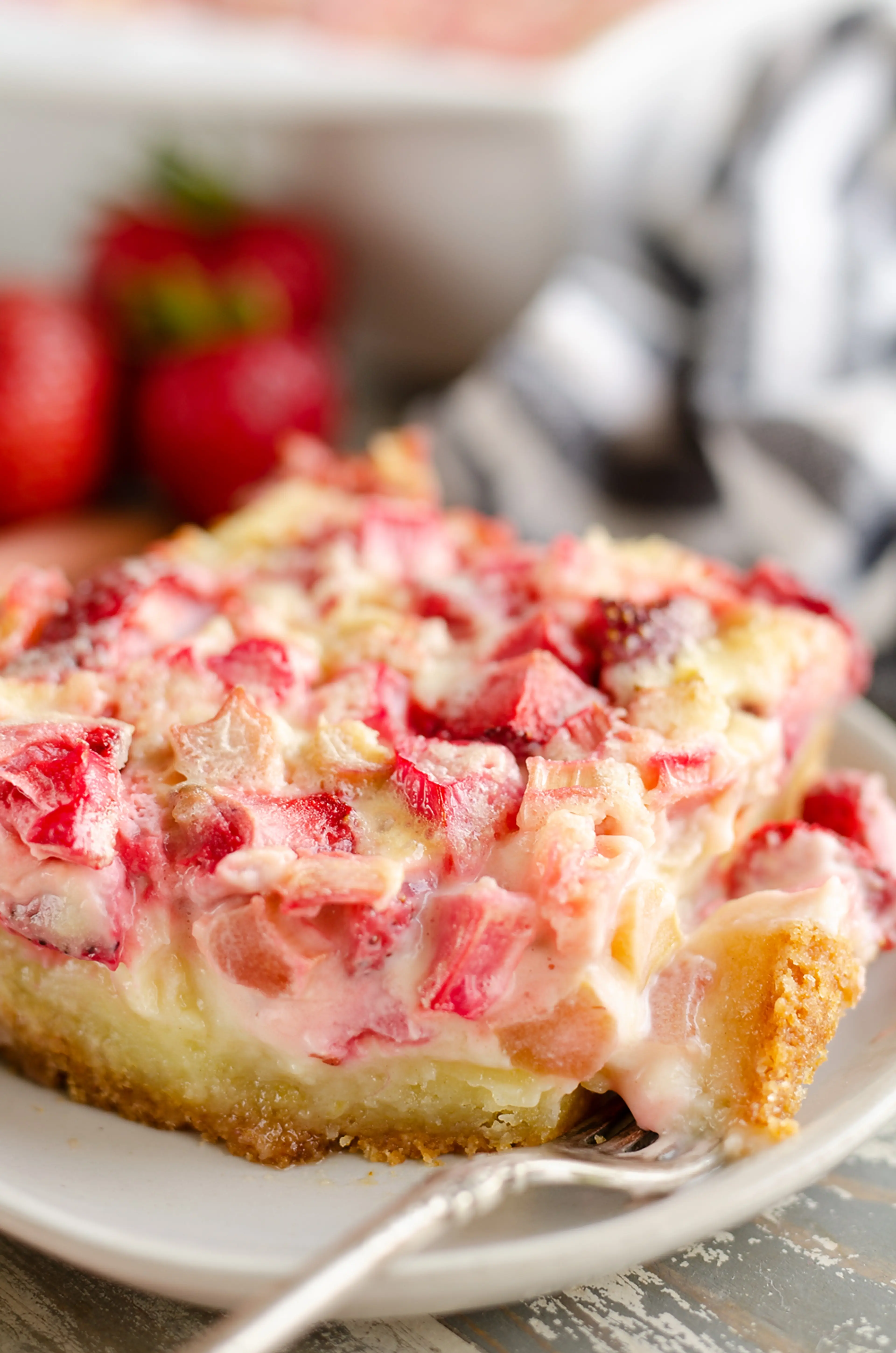 Strawberry Rhubarb Custard Dessert
