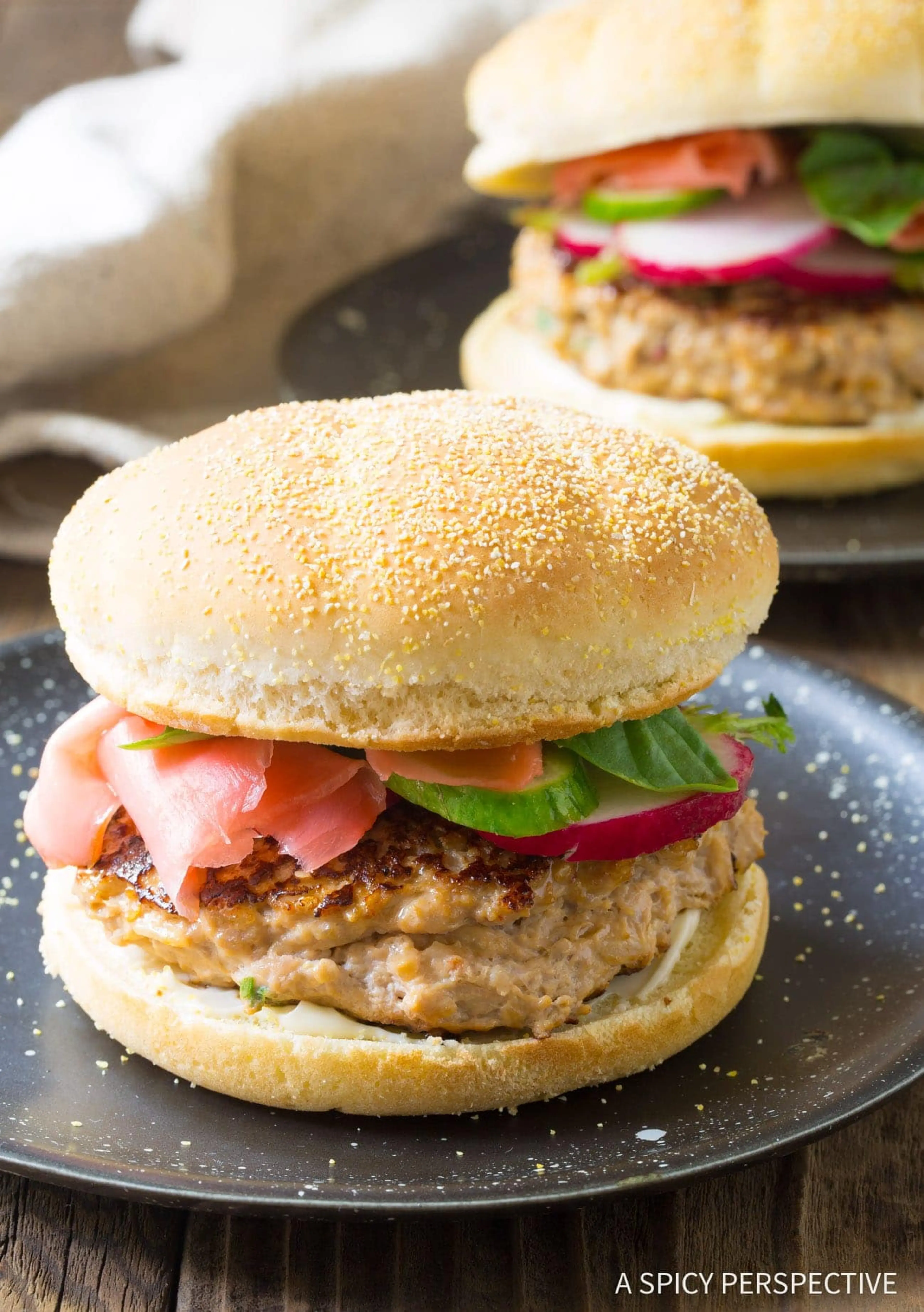 Easy Sesame Chicken Burgers