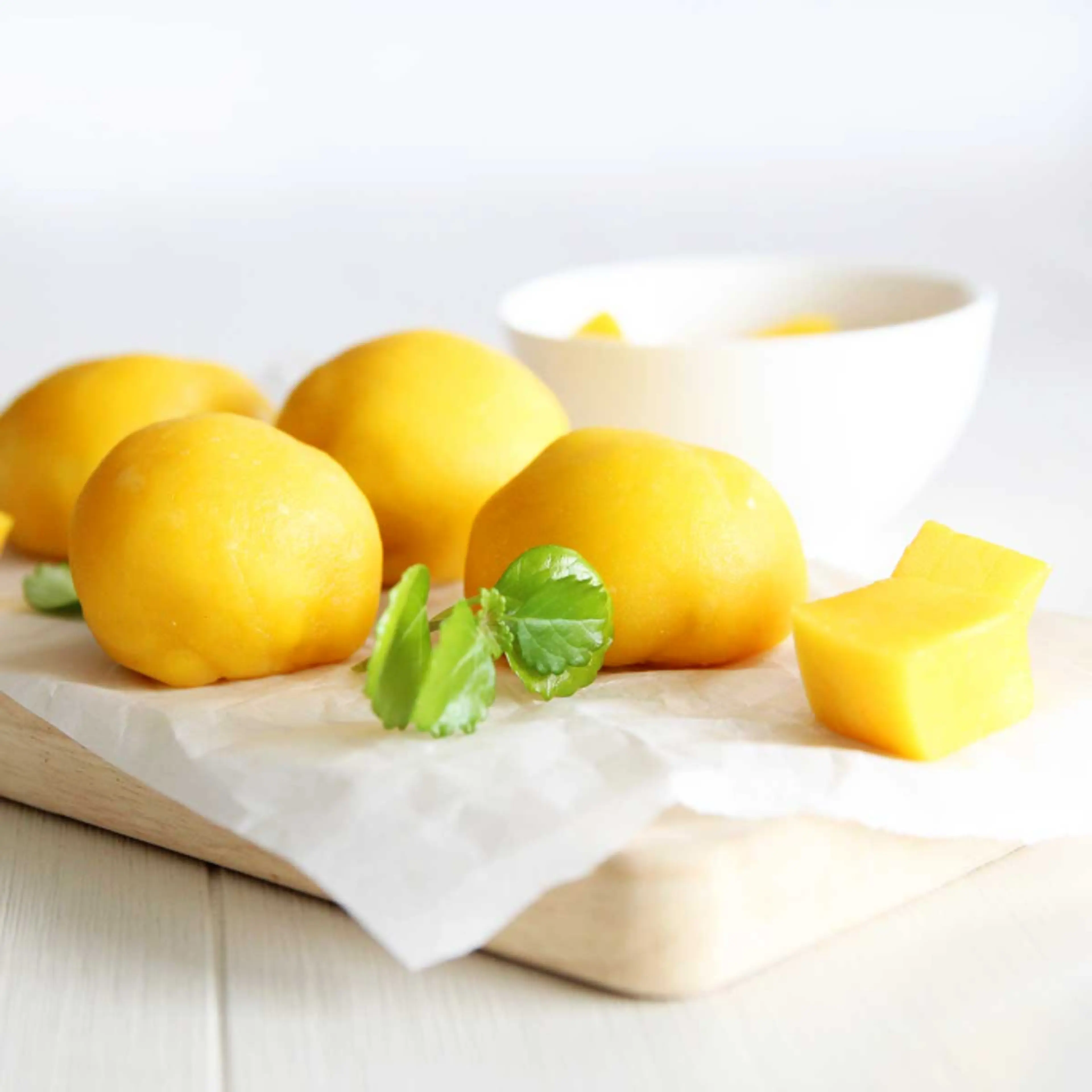 Easy 3-Ingredient Mango Mochi with Custard Filling