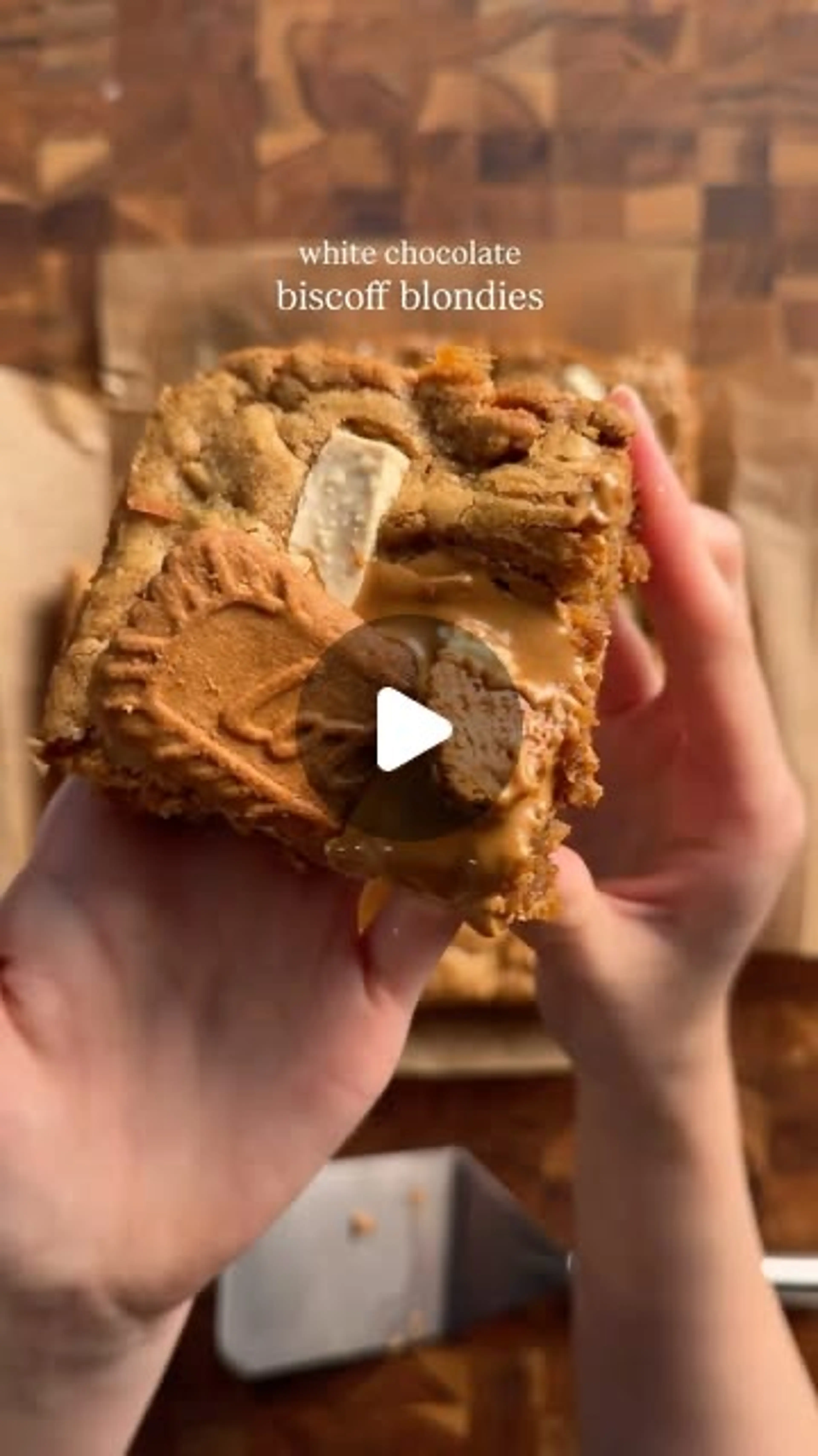 White Chocolate Biscoff Blondies